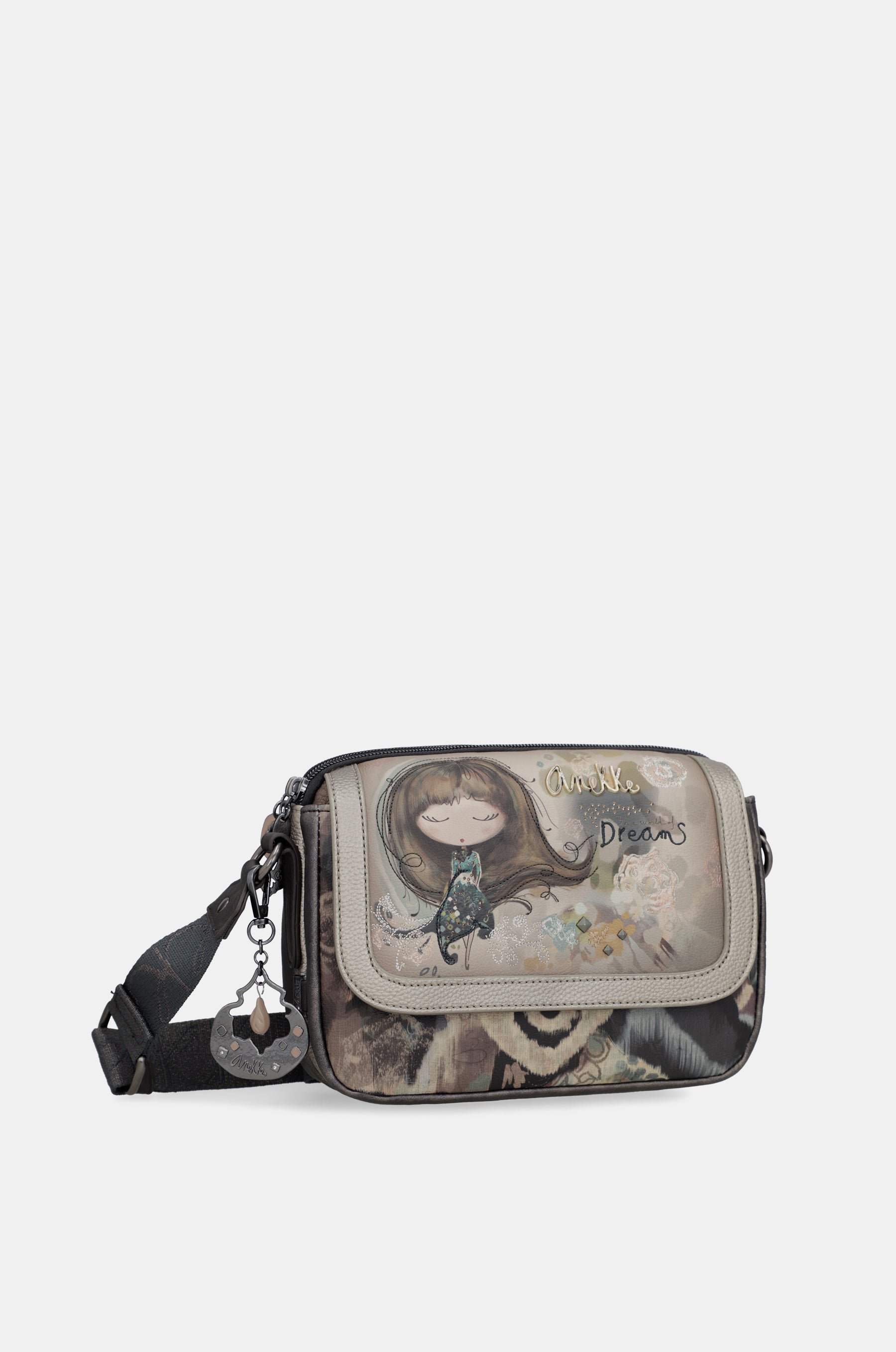 Sac bandoulière à rabat ovale Real