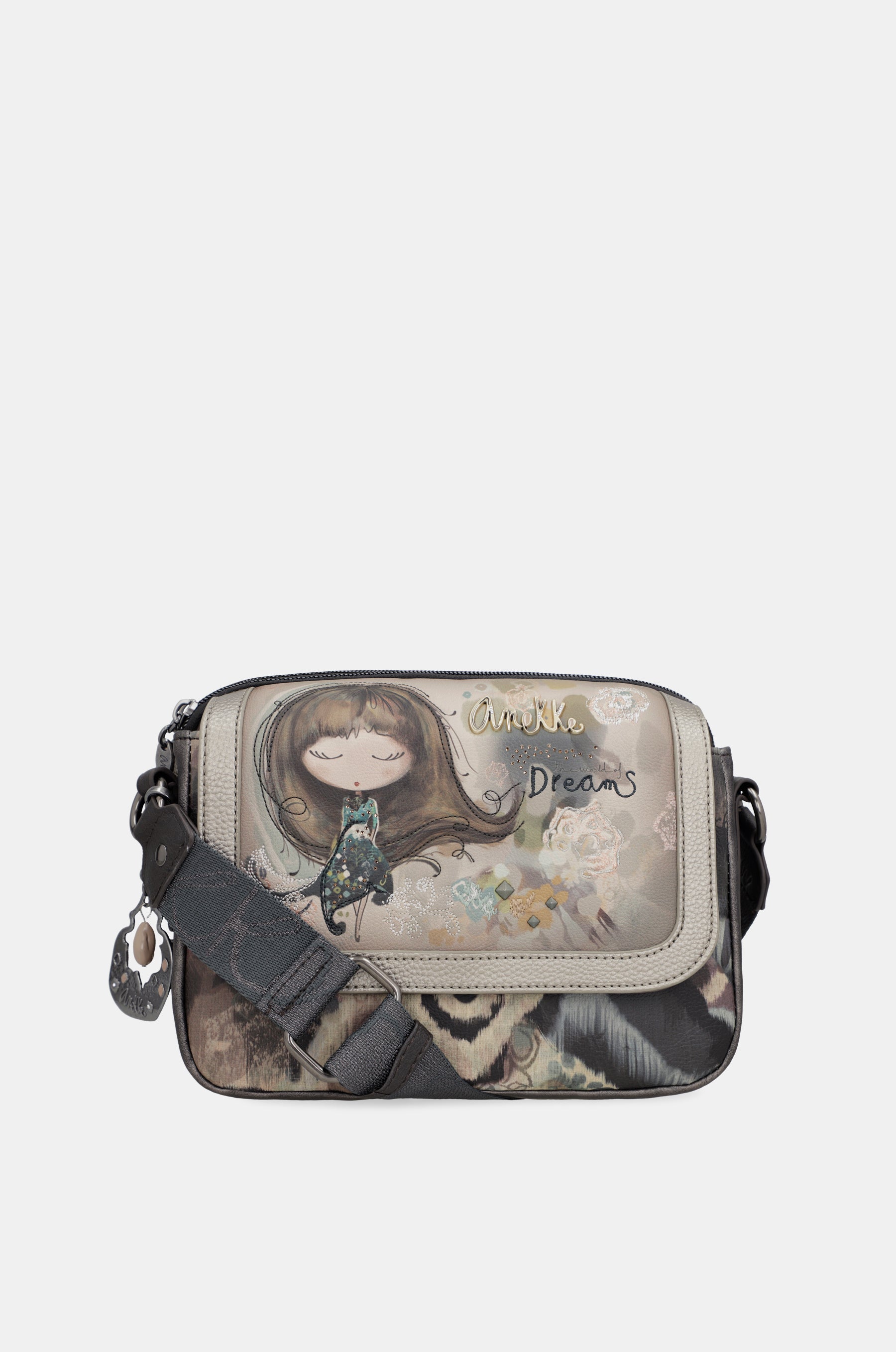 Sac bandoulière à rabat ovale Real