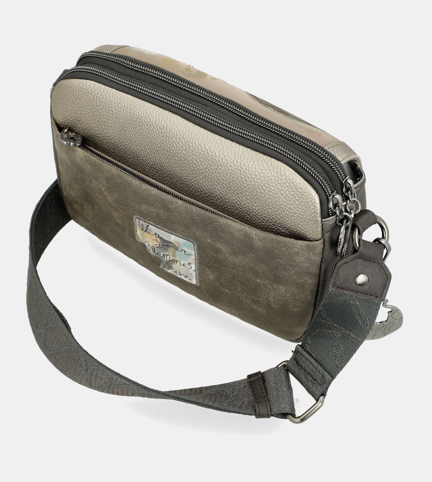 Sac bandoulière à rabat ovale Real