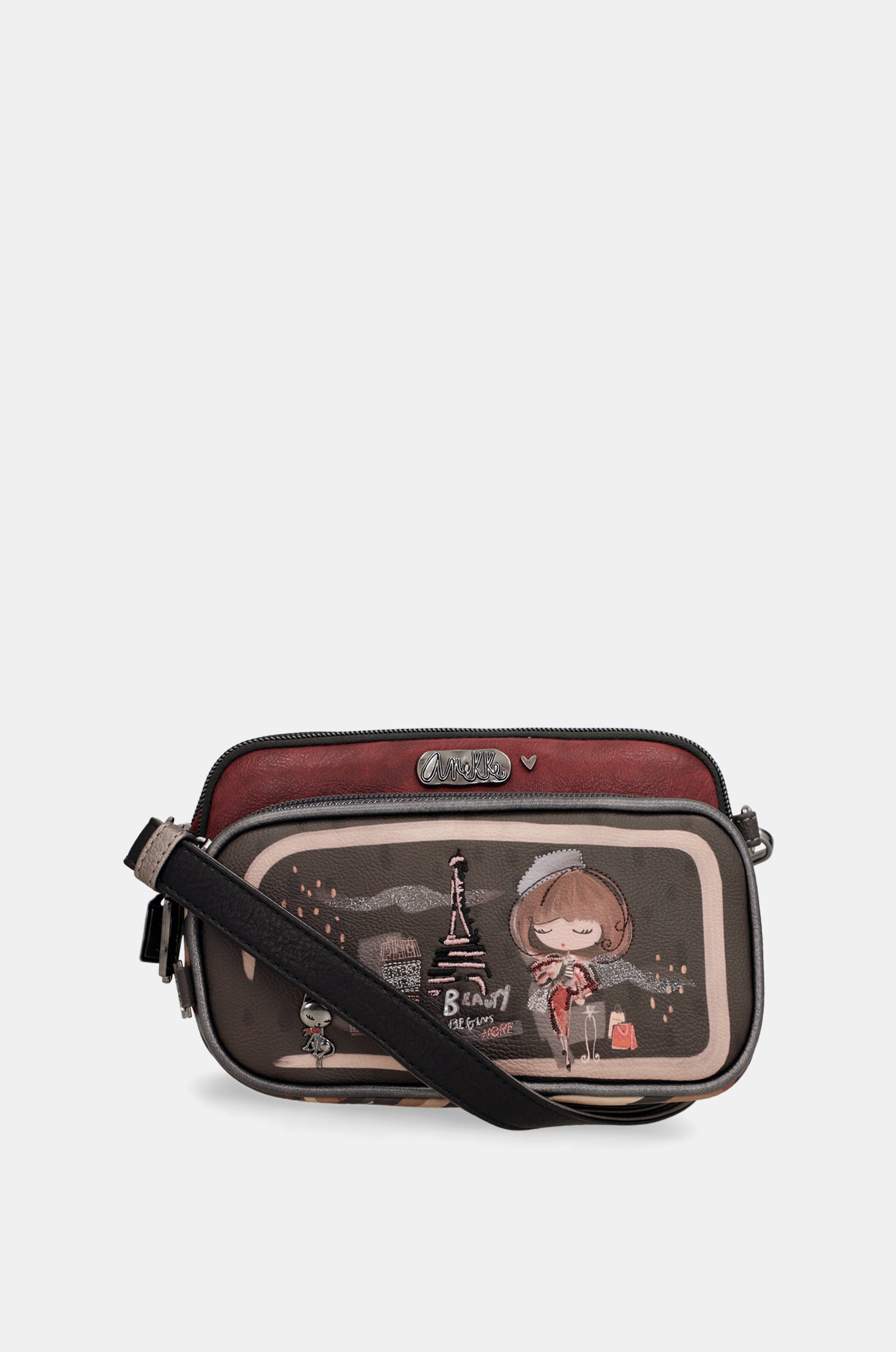 Sac bandoulière avec poche devant Mademoiselle