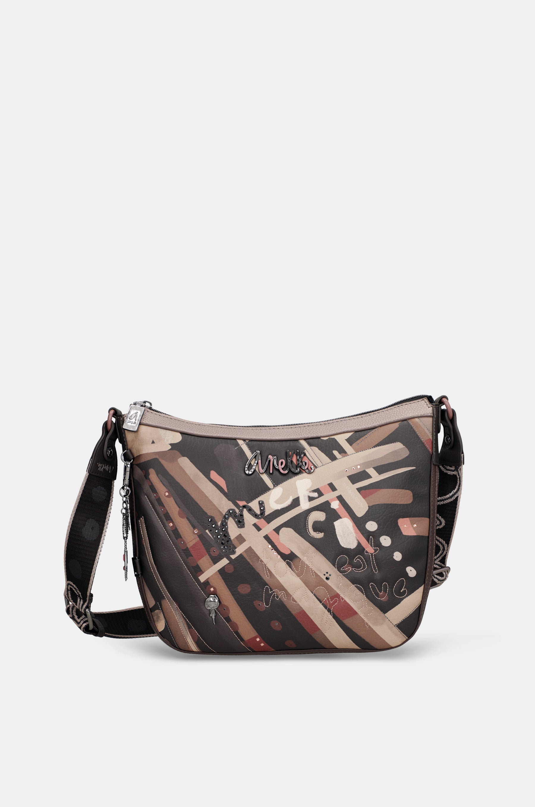 Bandolera estampada 3 compartimentos Parisian