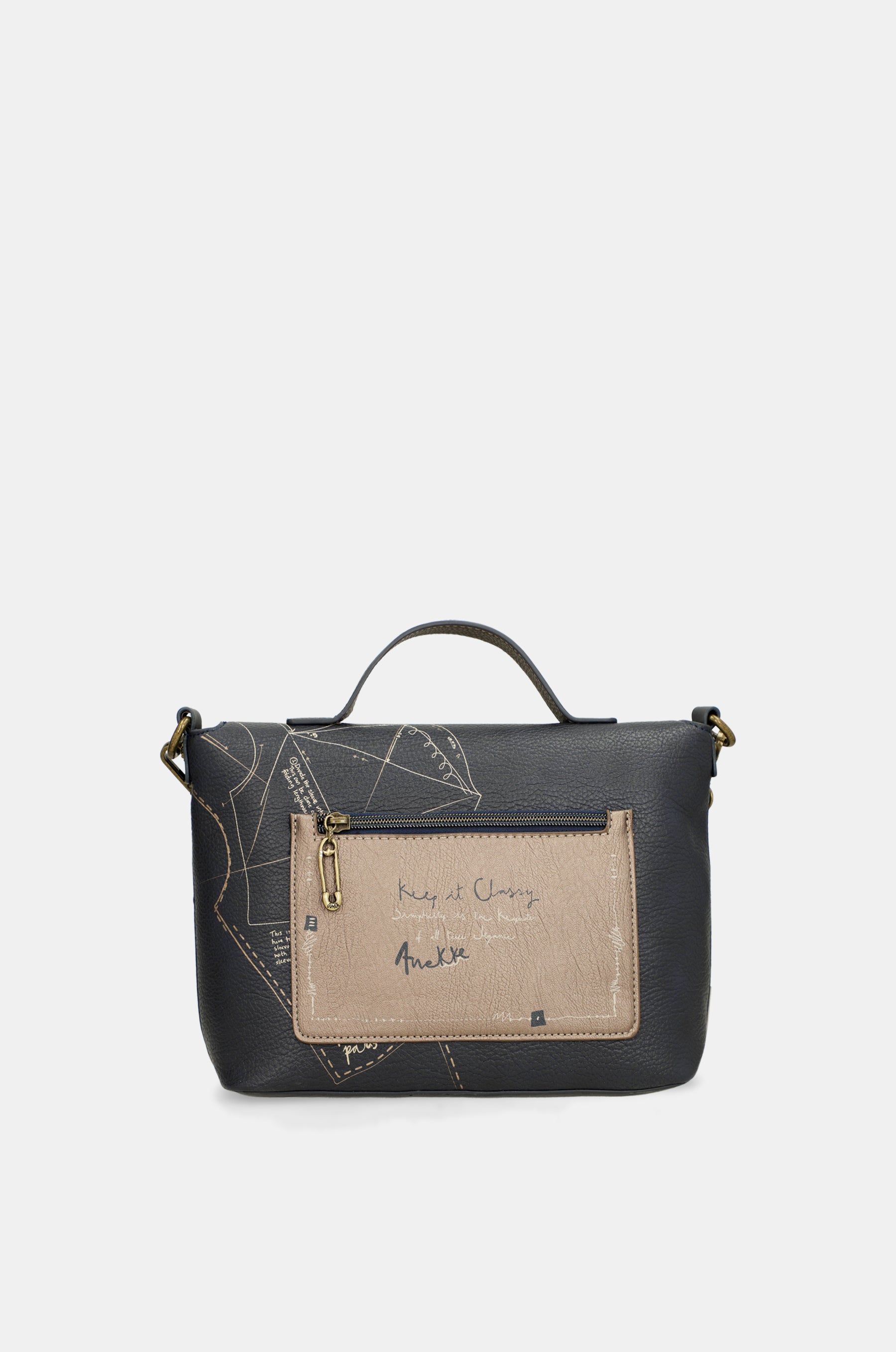 Sac bandoulière à rabat et anse Studio