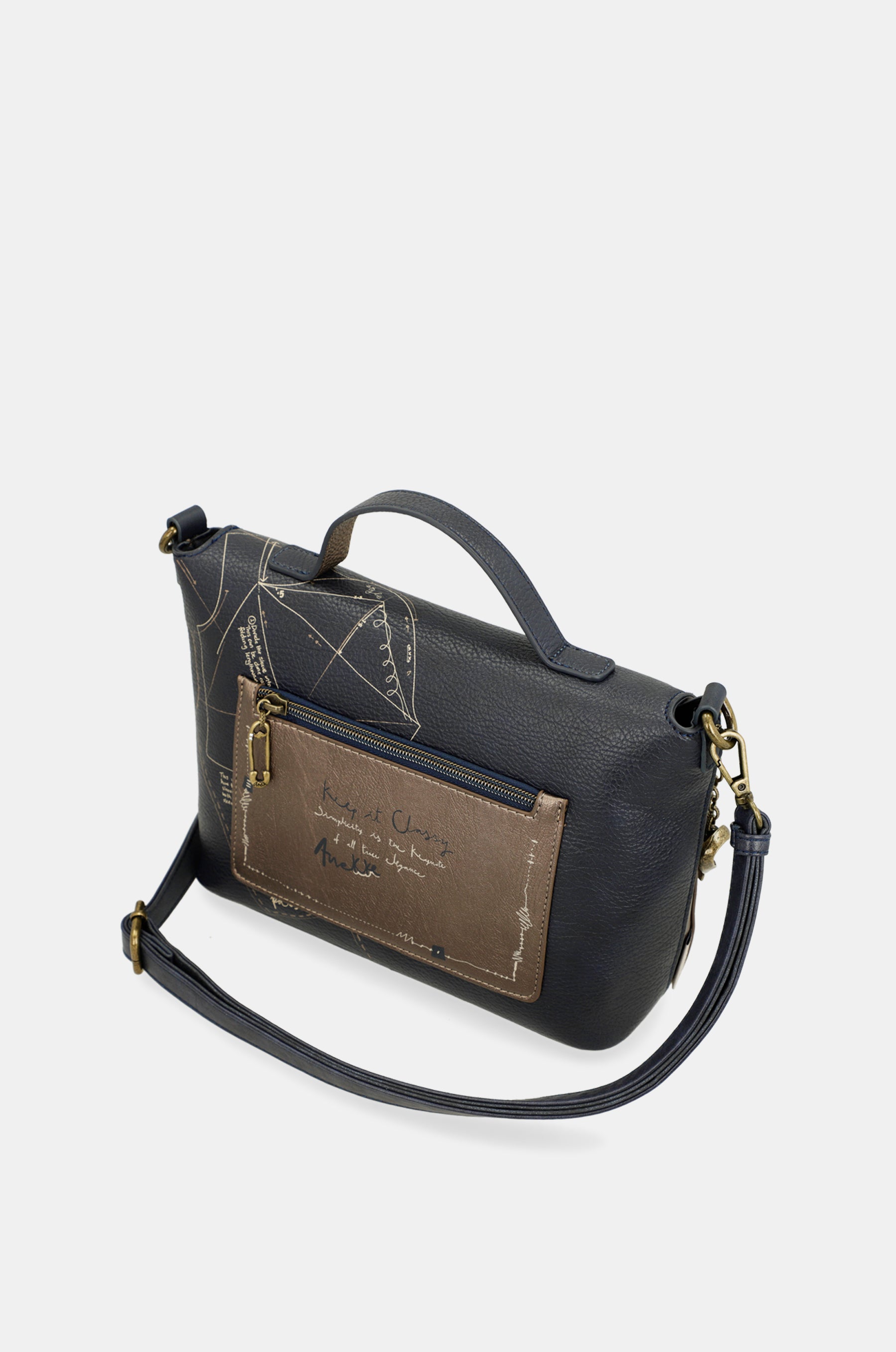 Sac bandoulière à rabat et anse Studio
