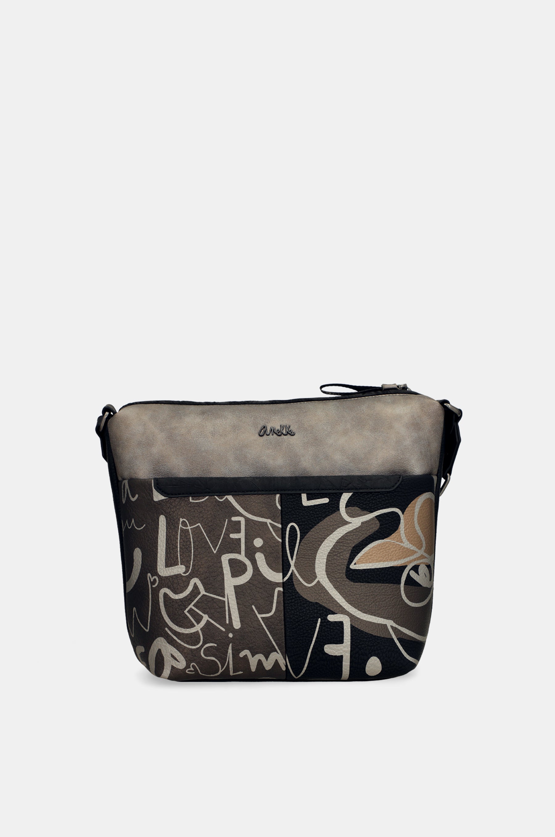 Sac bandoulière avec poche devant grand Nature Koko