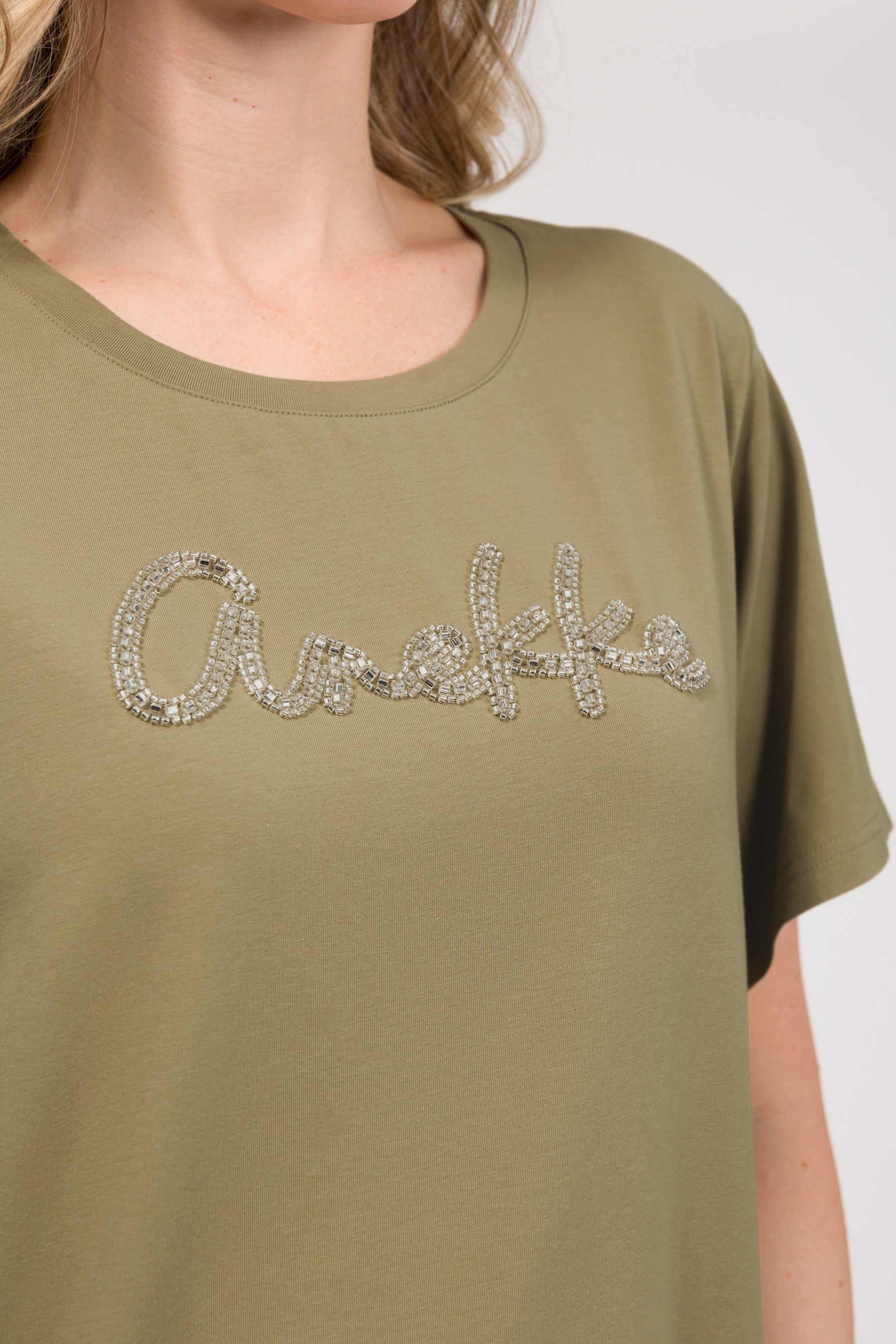 T-shirt vert avec logo