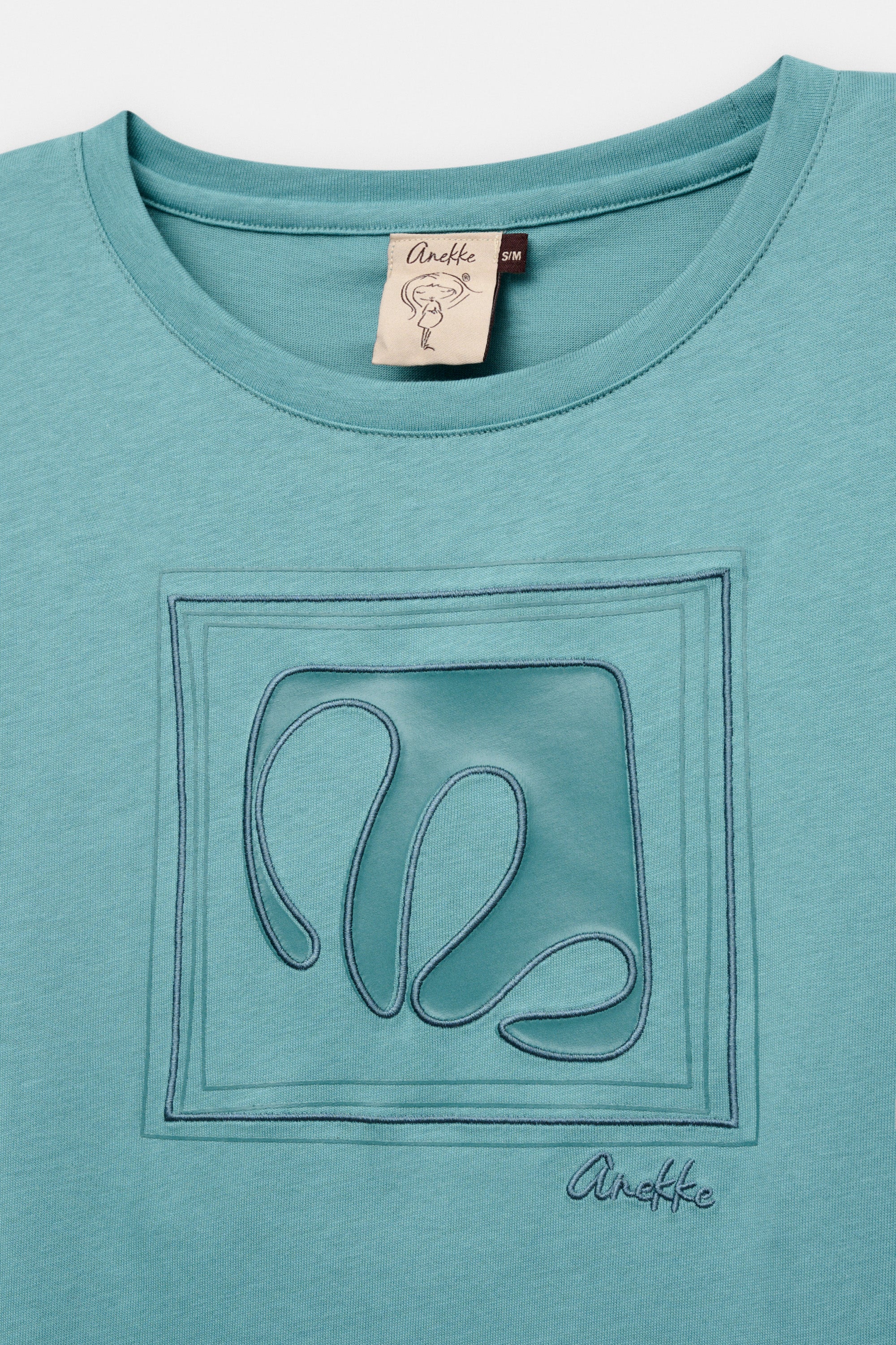 T-shirt à manches bouffantes bleu