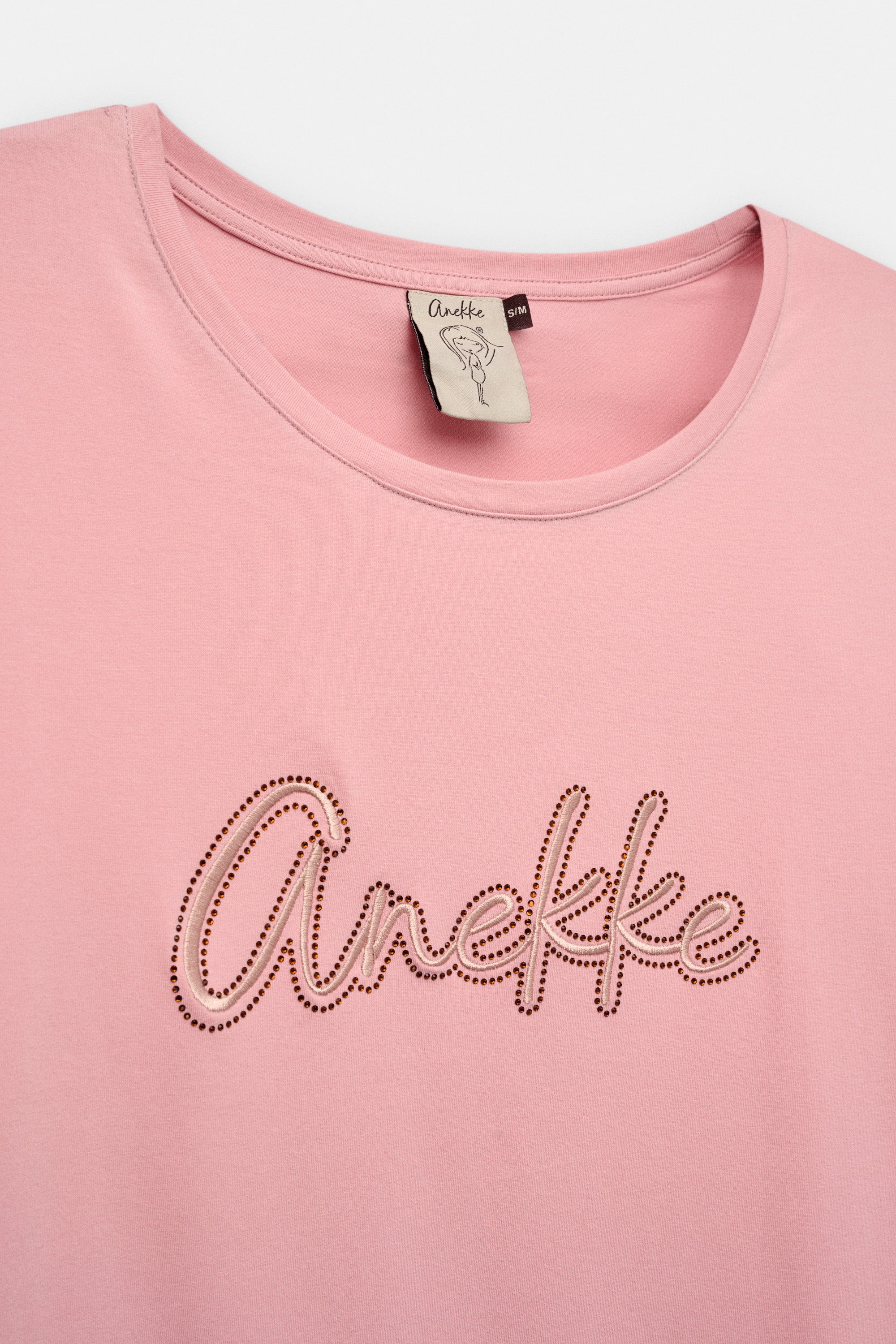 T-shirt rose à manches courtes avec logo
