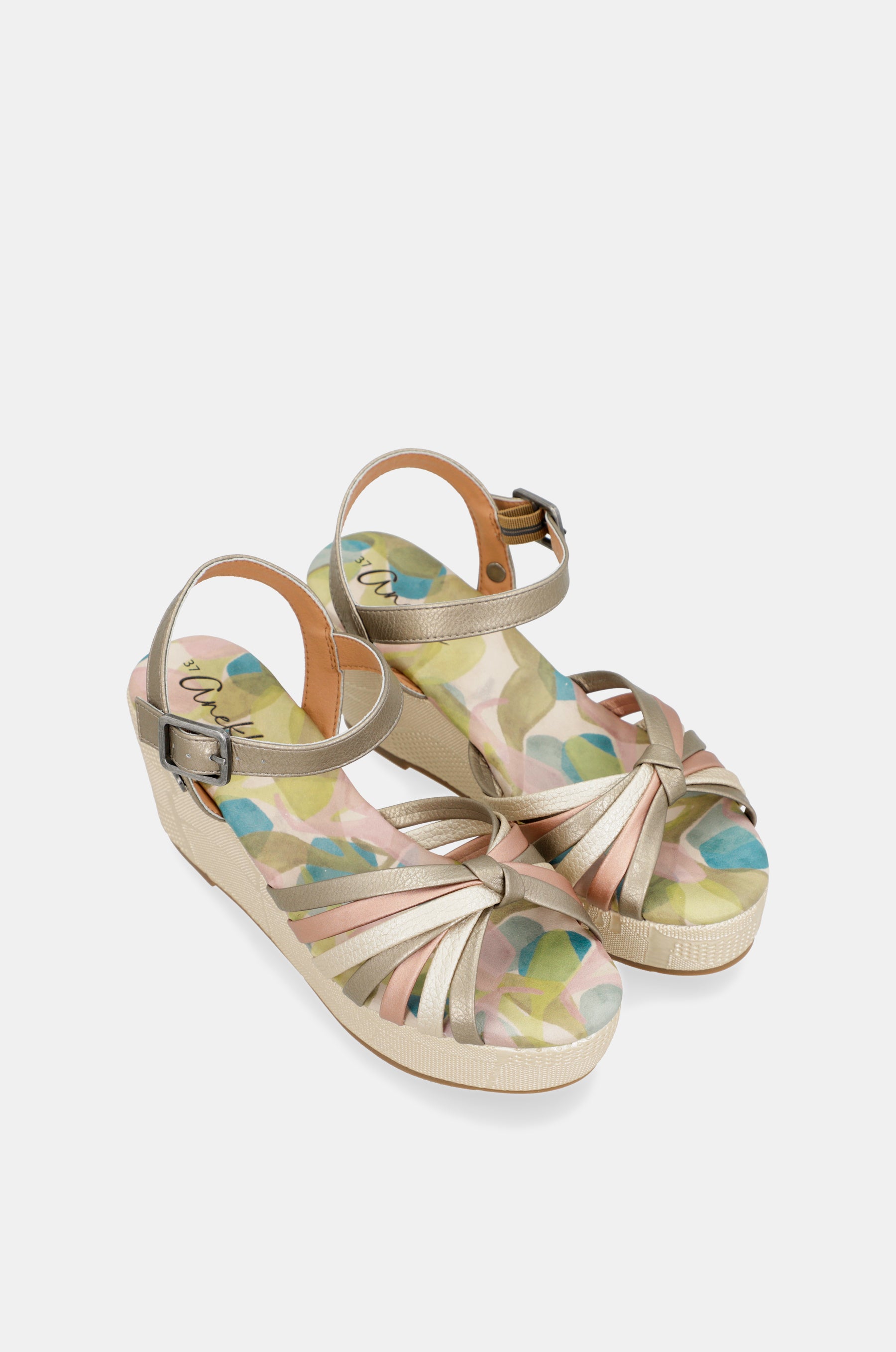 Sandales croisées imprimées Bloom