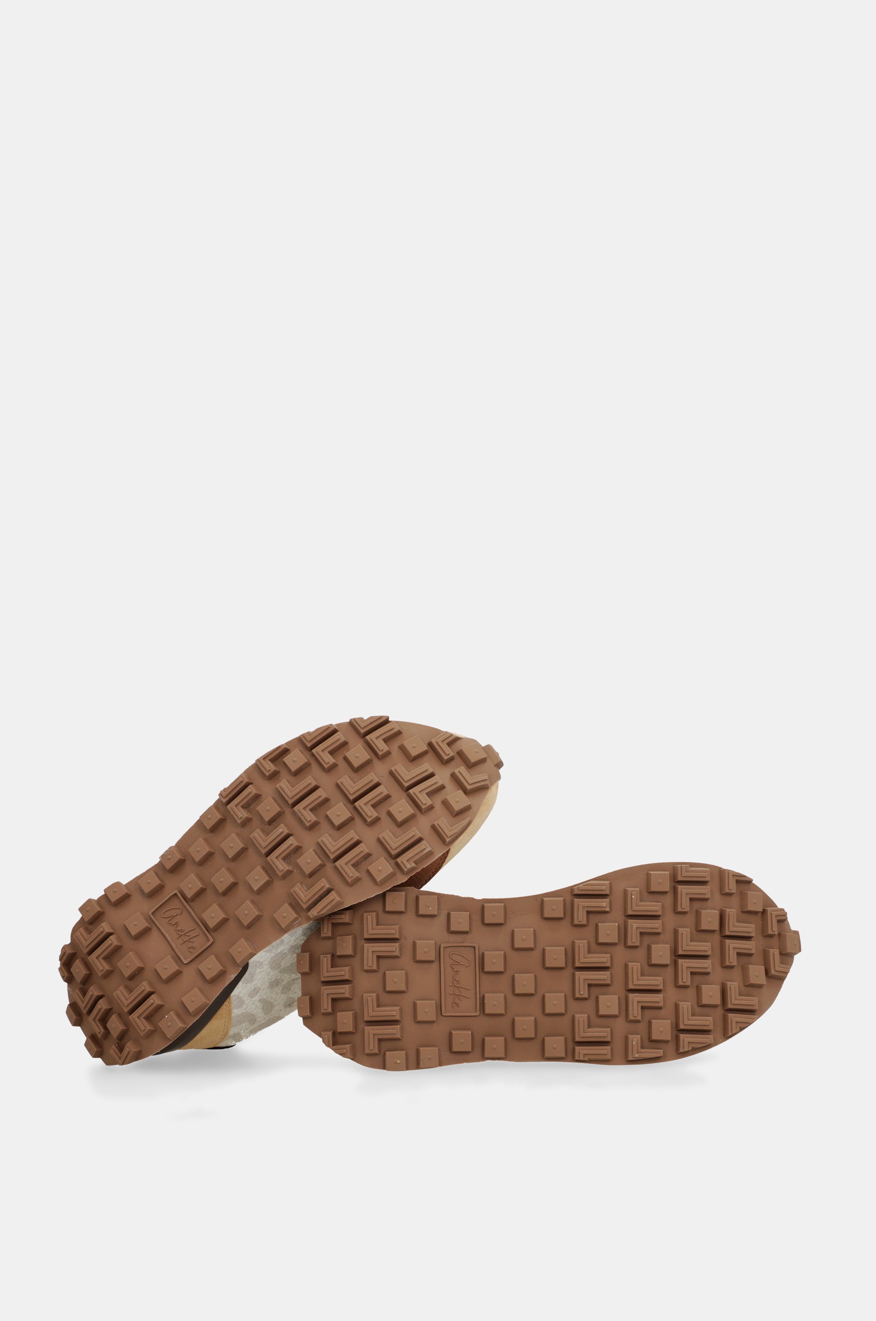 Sneakers beige et orange