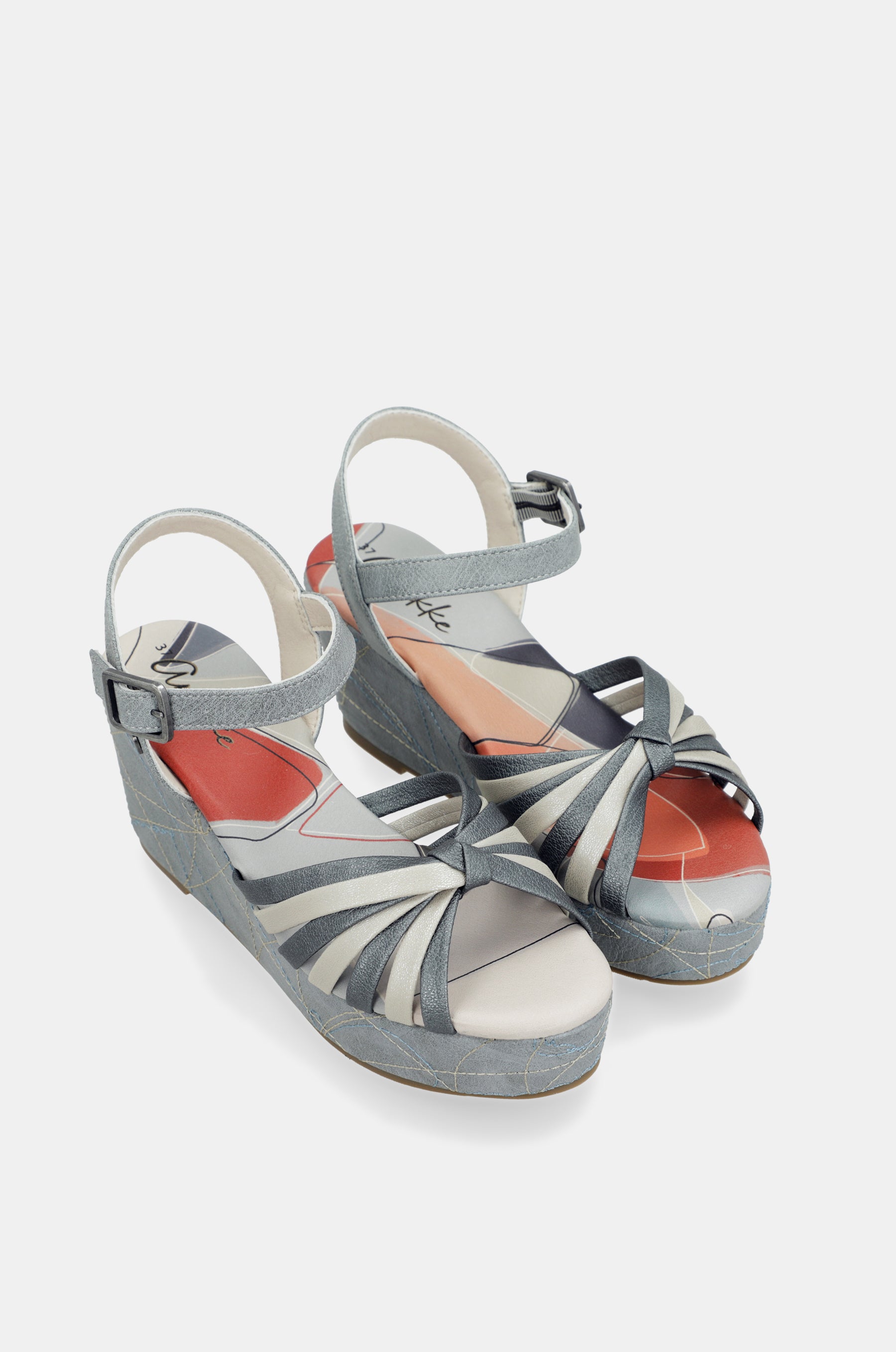 Sandales croisées bleues Auralis