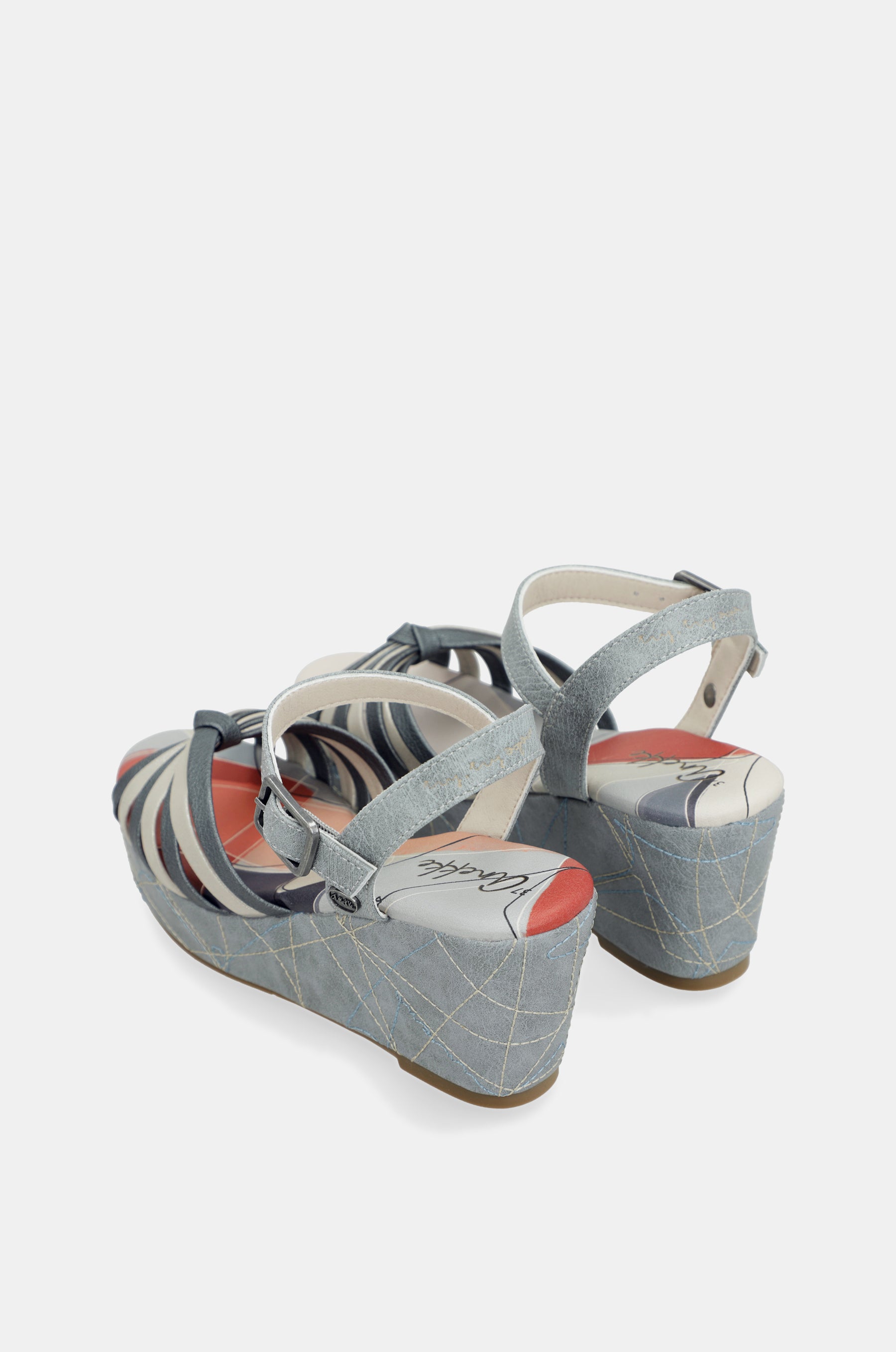 Sandales croisées bleues Auralis