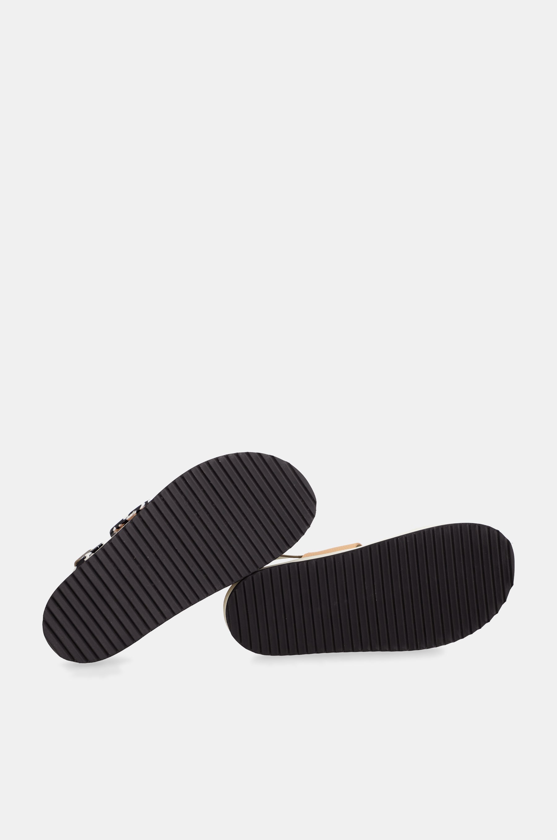 Sandales à plateforme orange et noires