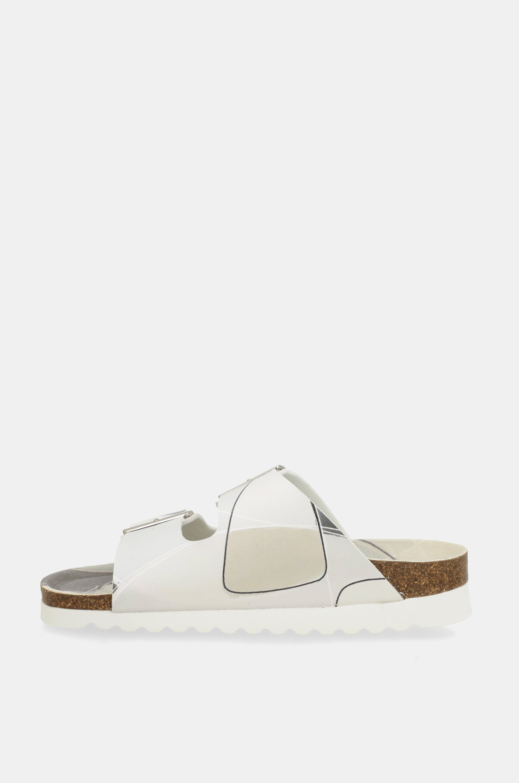 Sandales bio bleues et blanches