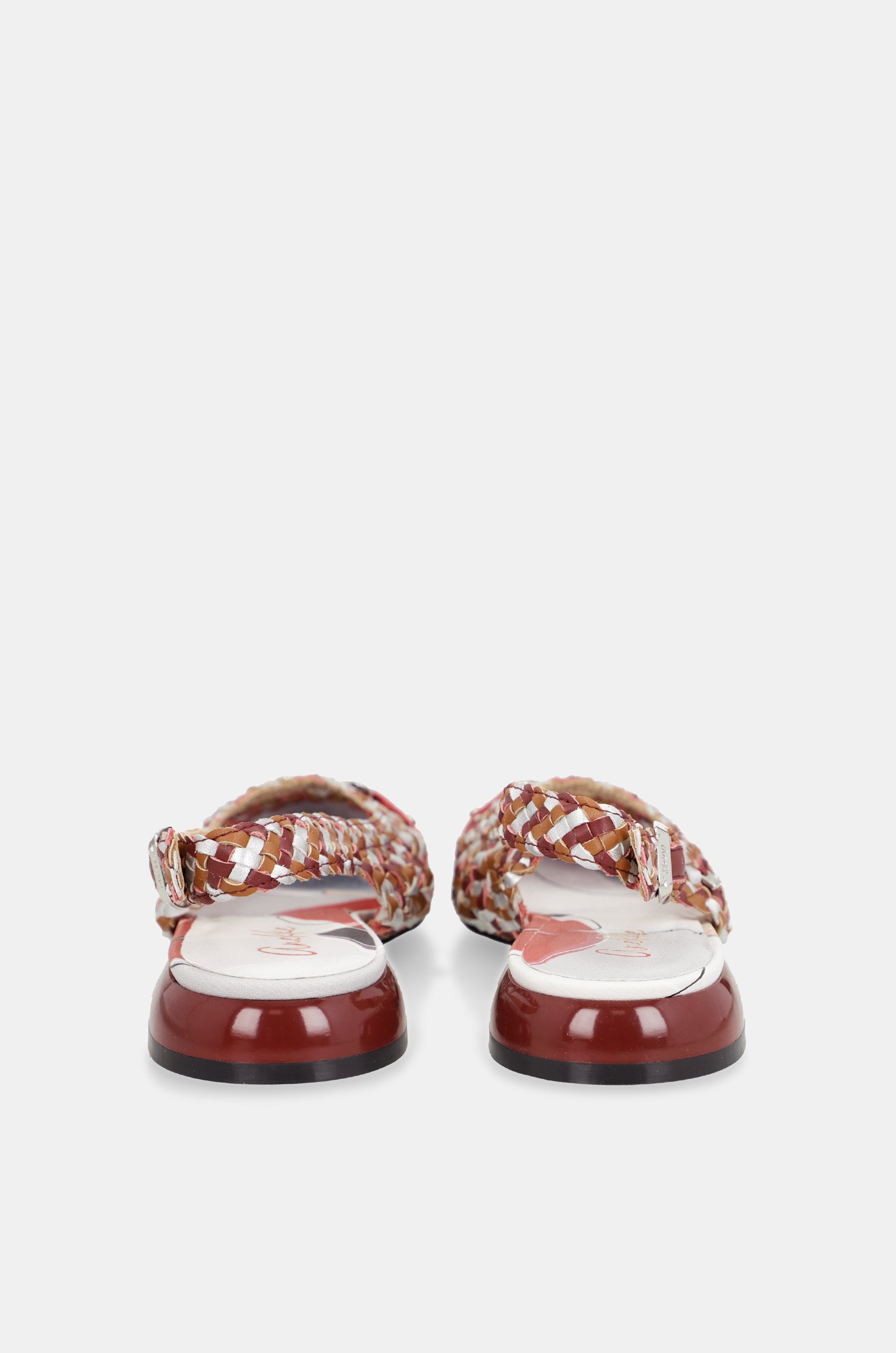 Sandales slingback bordeaux