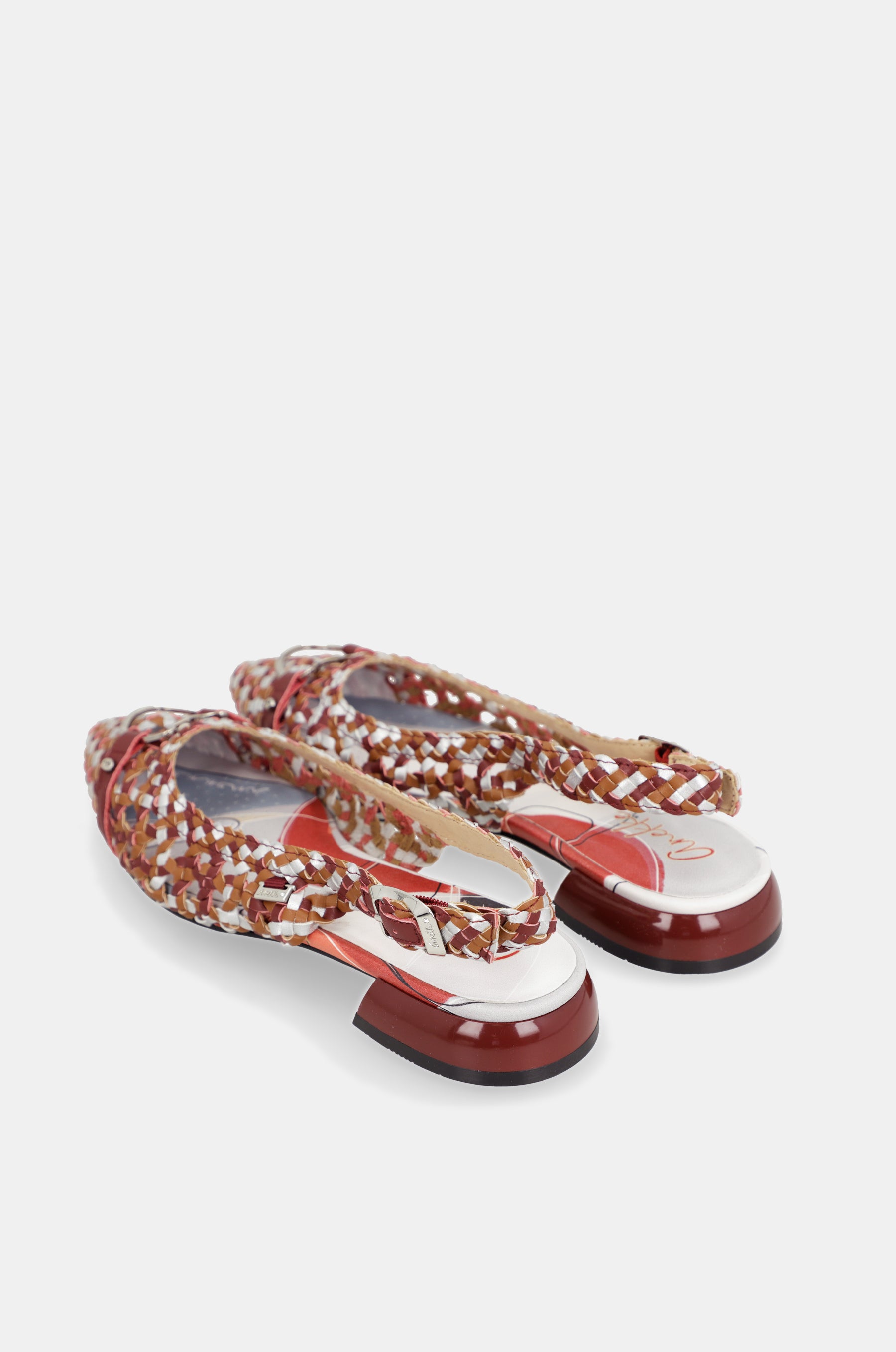 Sandales slingback bordeaux