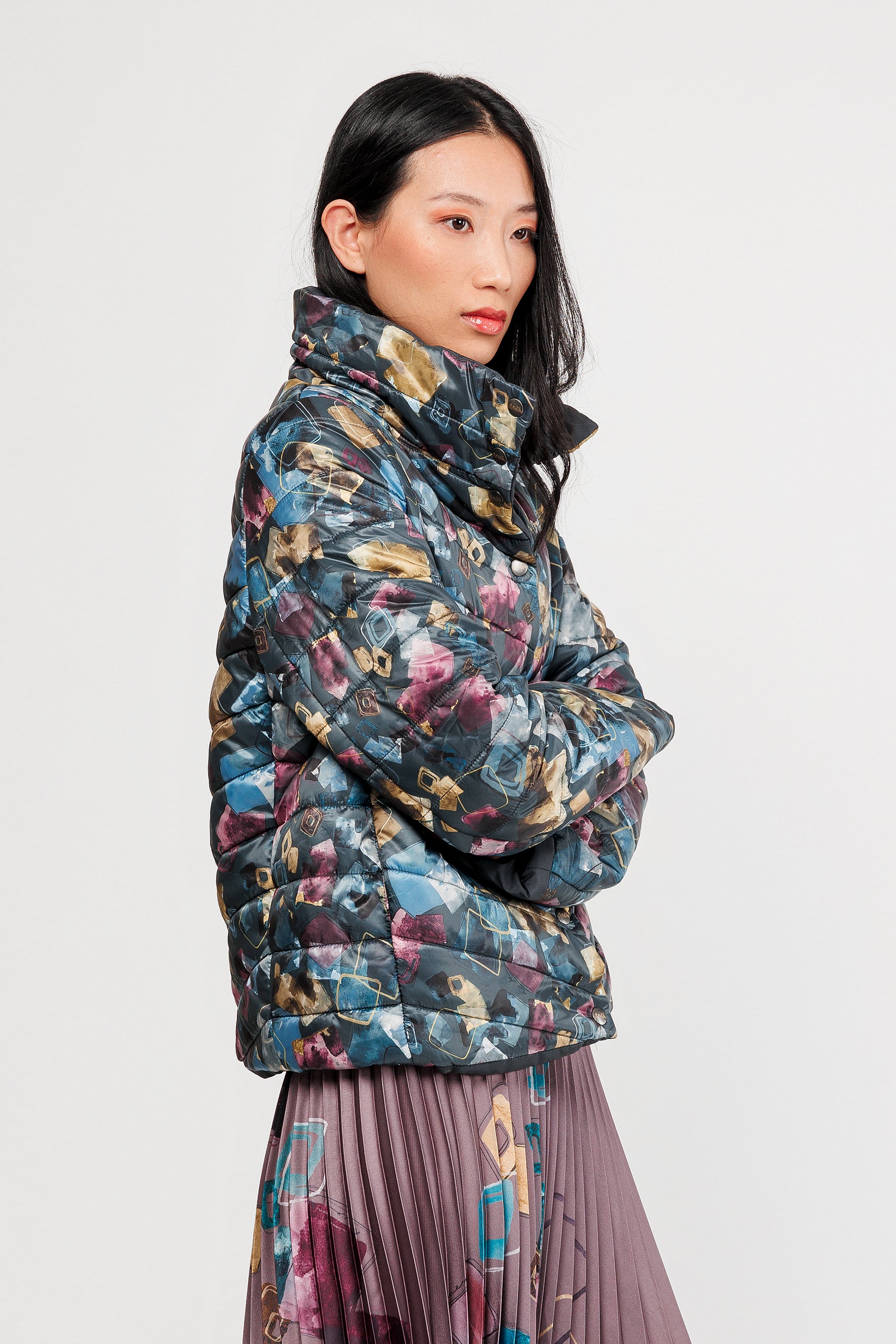 Veste réversible gris