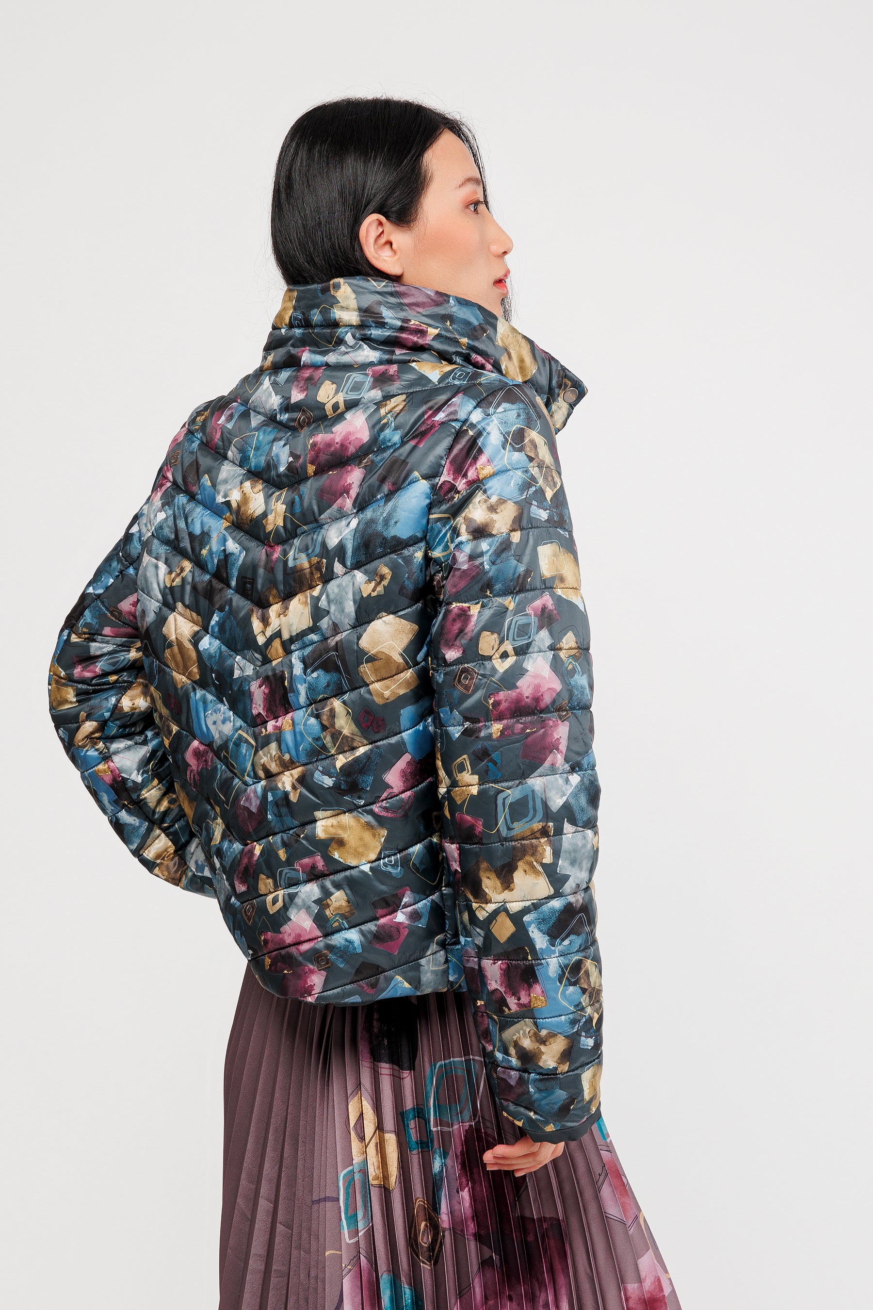 Veste réversible gris