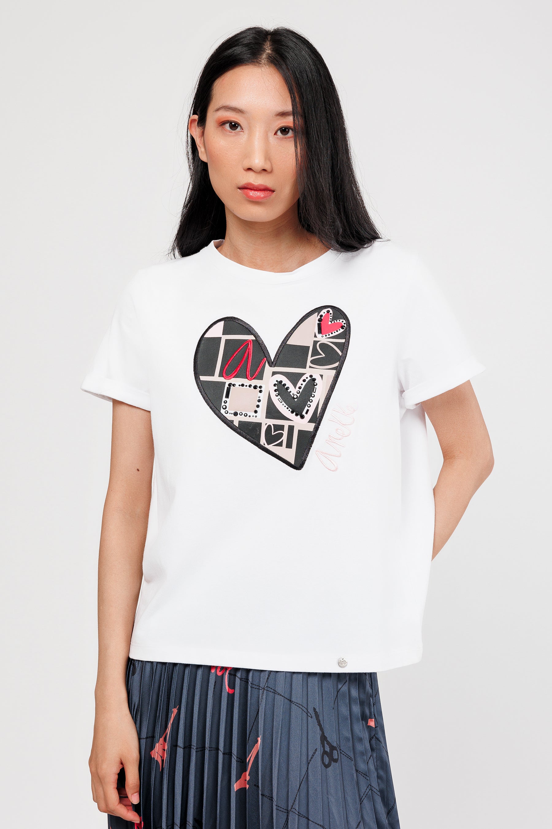 T-shirt à manches courtes cœur