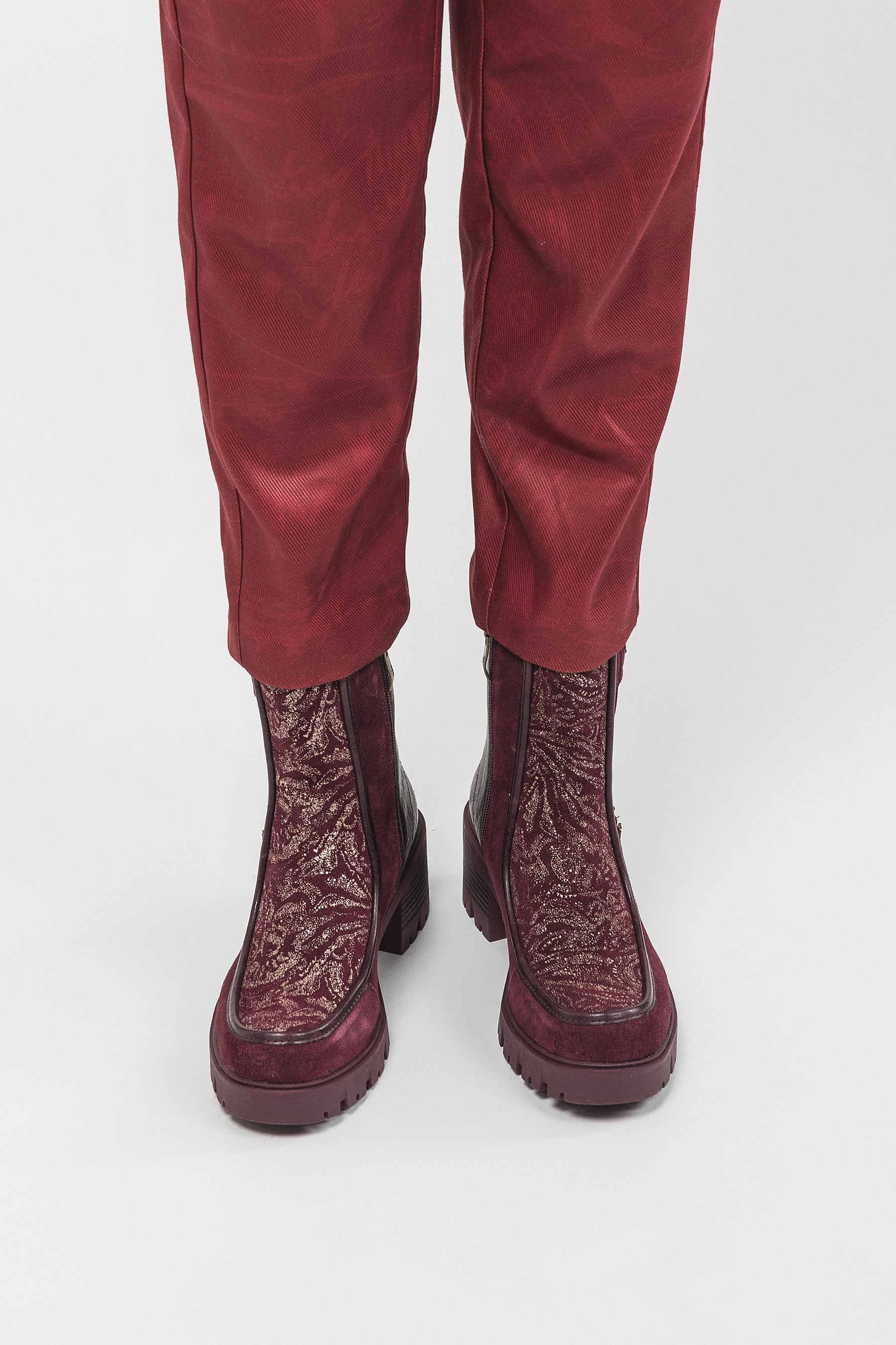 Bottines bordeaux Manifesto