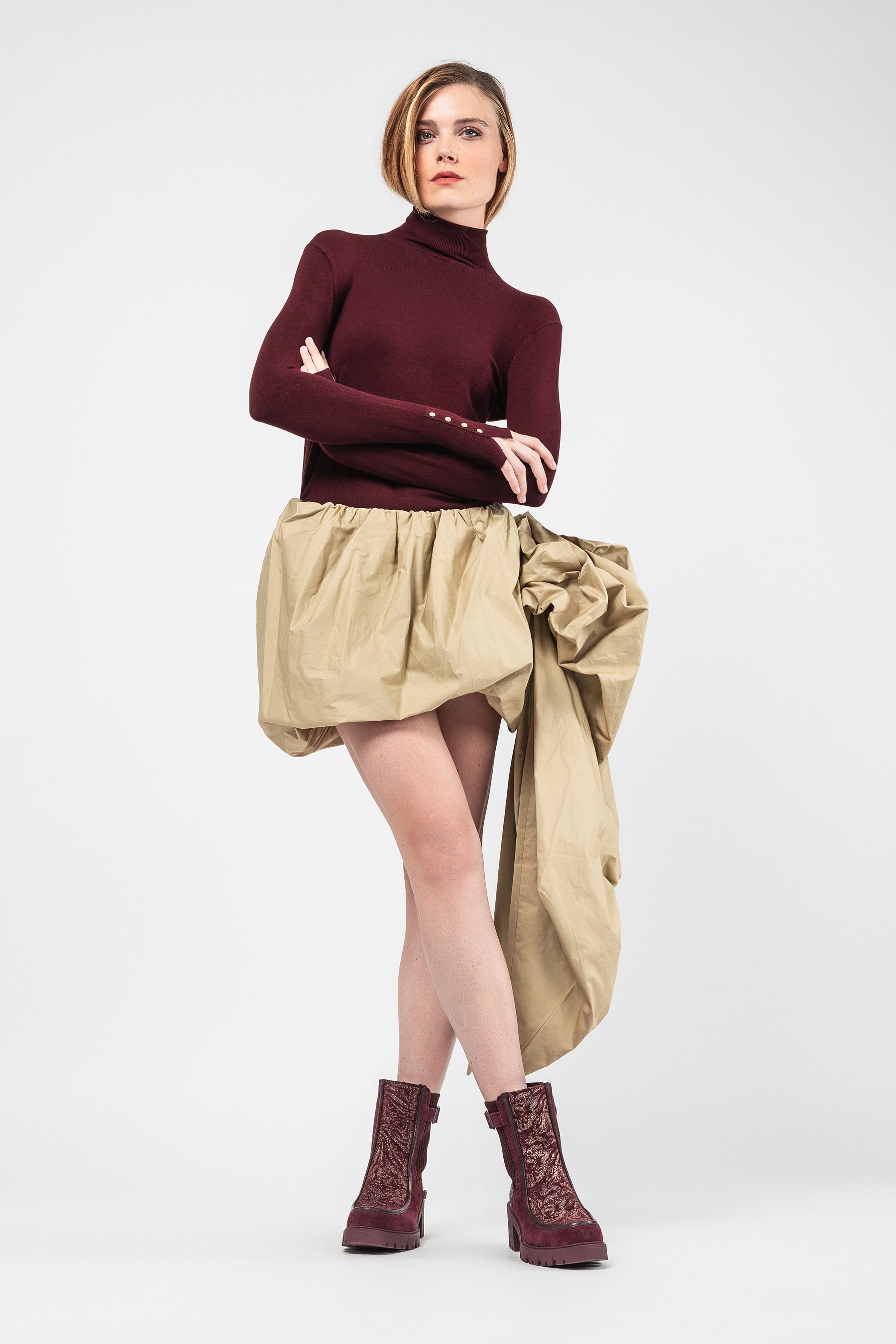 Bottines bordeaux Manifesto