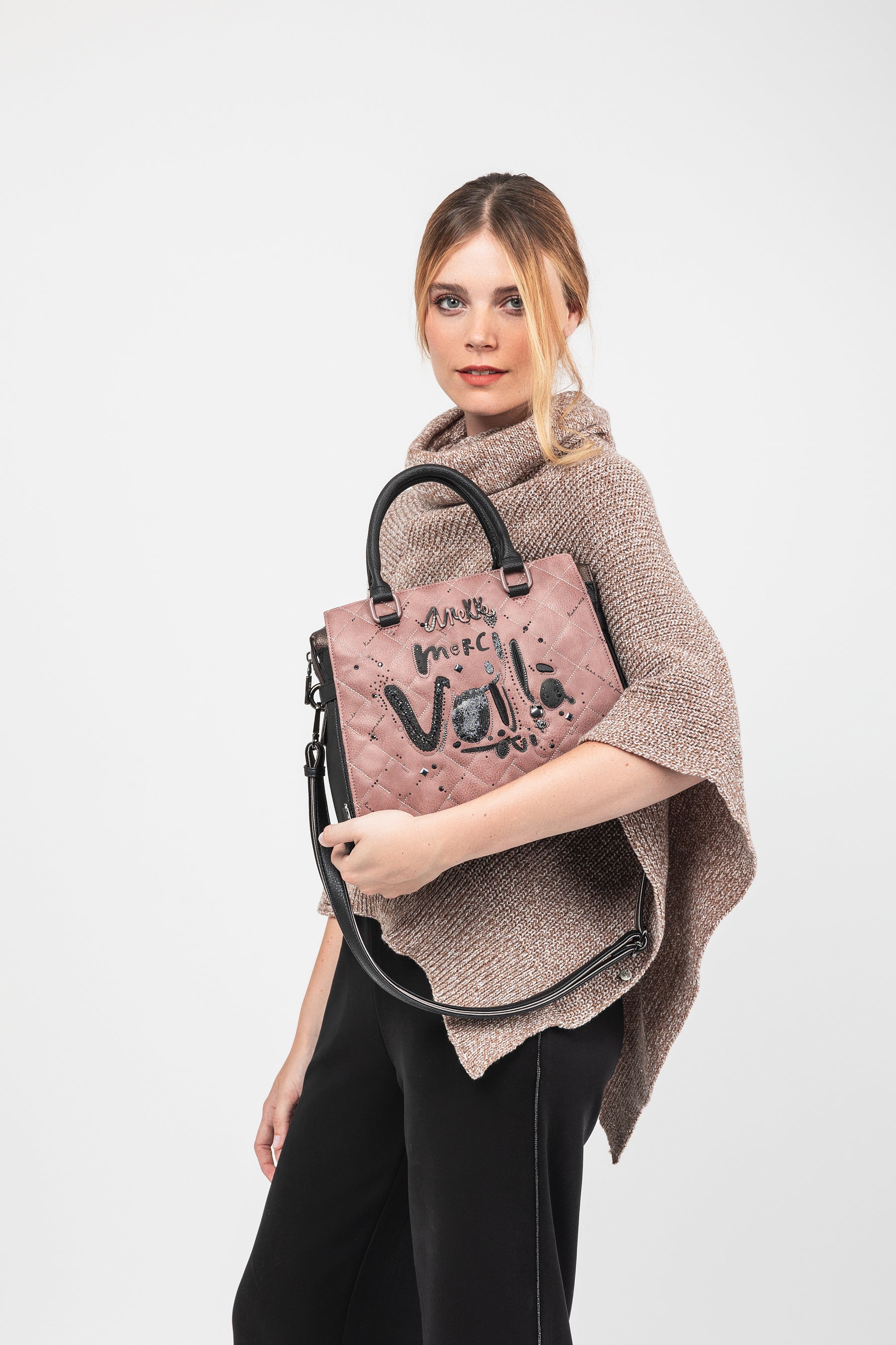 Sac à main avec anse et bandoulière Parisian