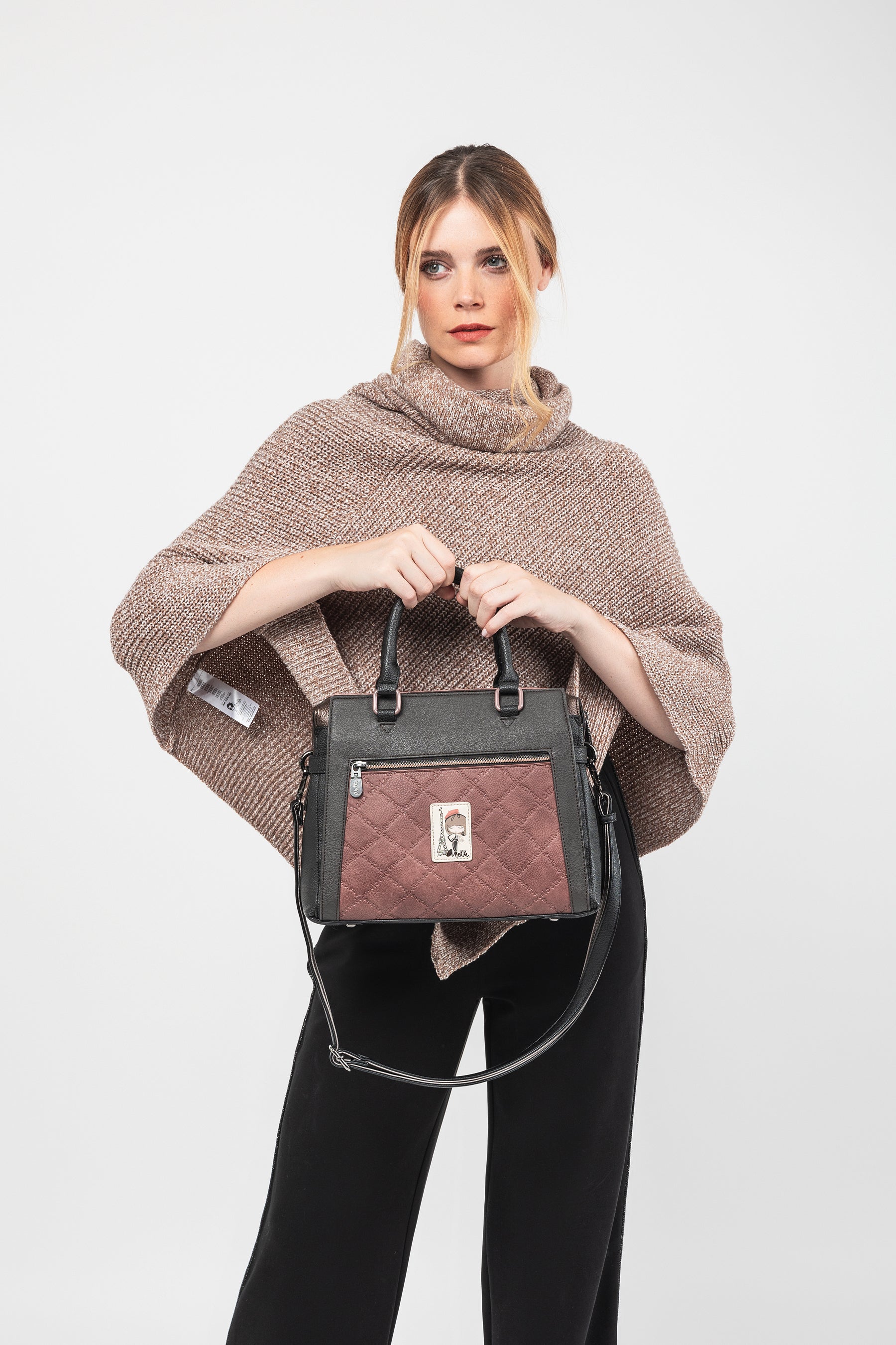 Sac à main avec anse et bandoulière Parisian