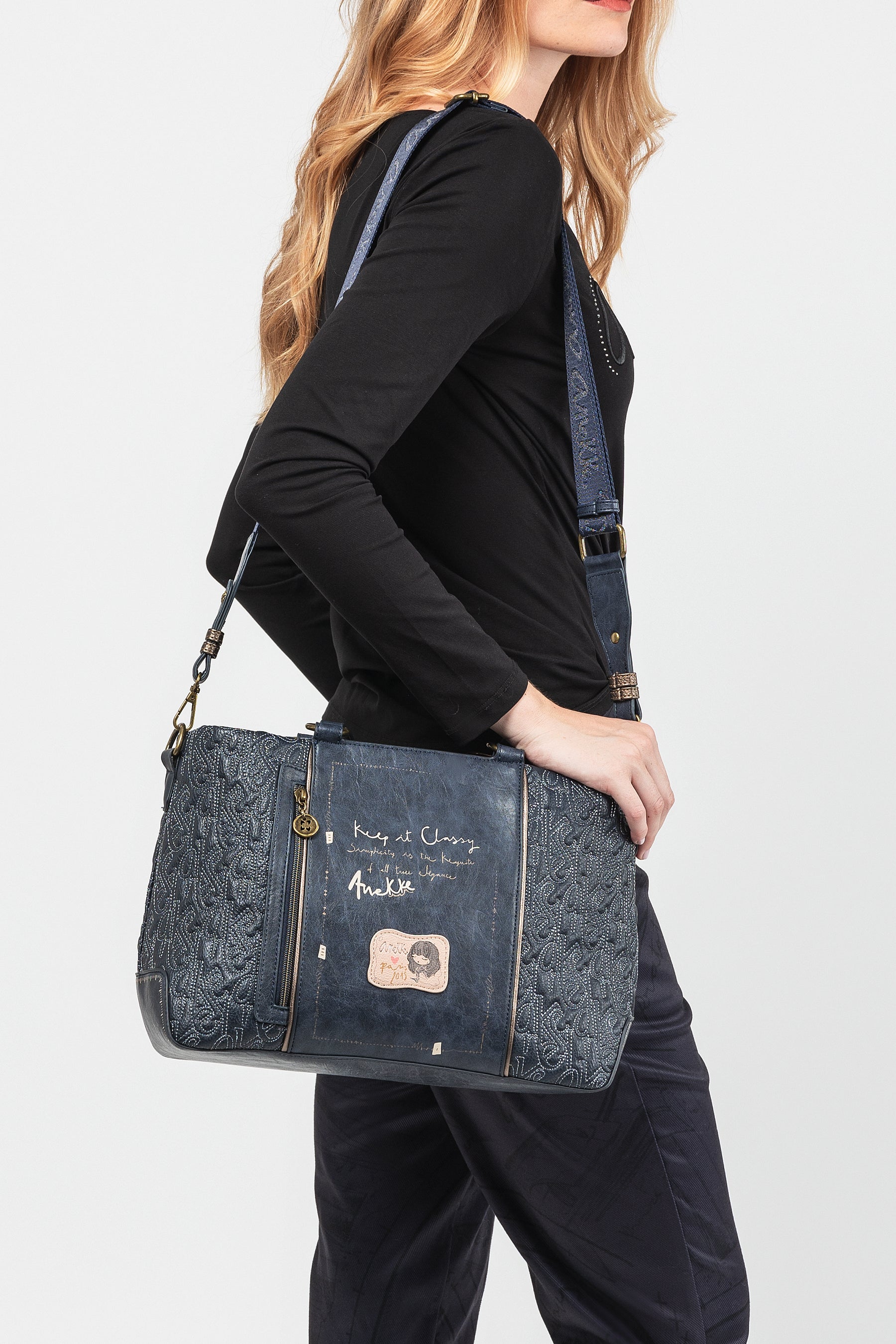 Sac à main avec anse et bandoulière Parisian