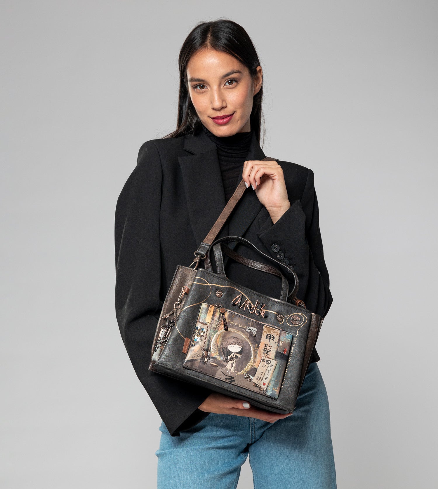 SHōen Brown Tote avec bandoulière