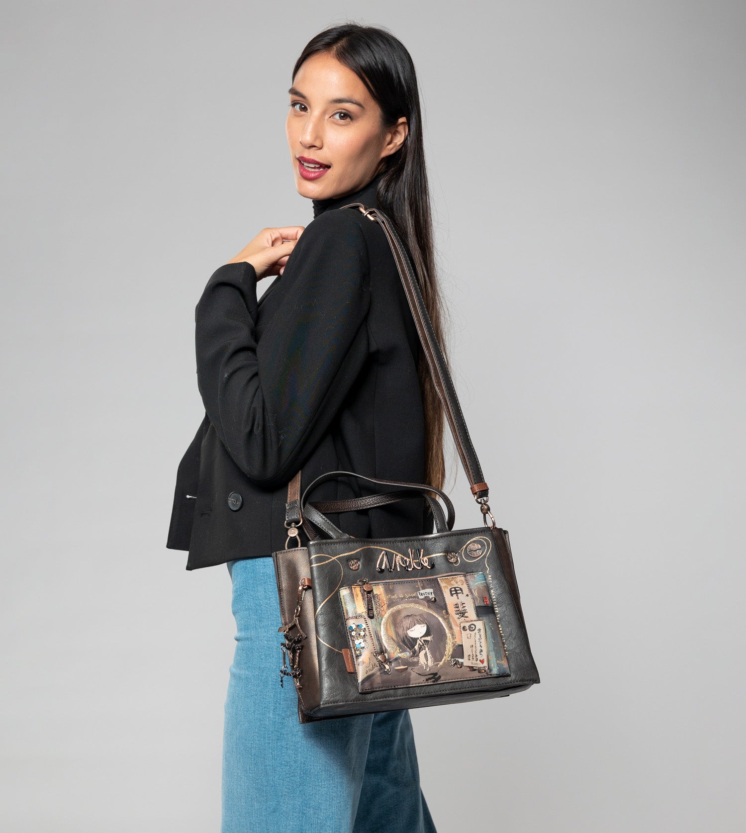 SHōen Brown Tote avec bandoulière