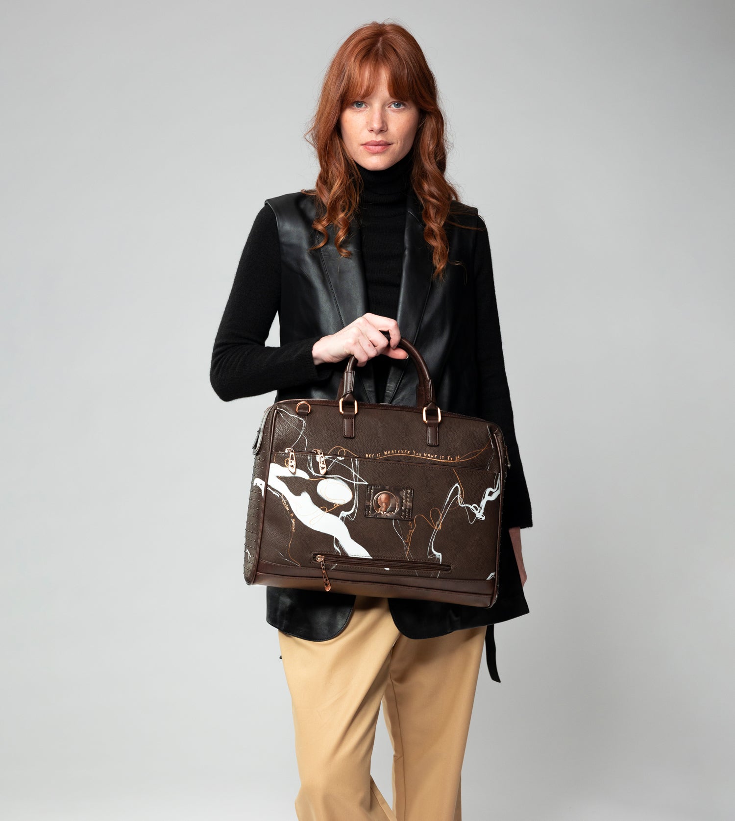 Nature de mallette brune Shodō