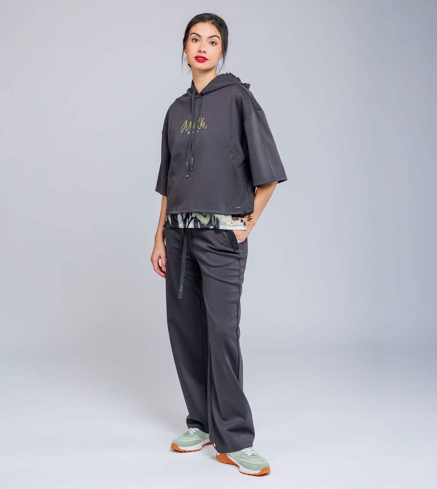 Pantalon fluide gris