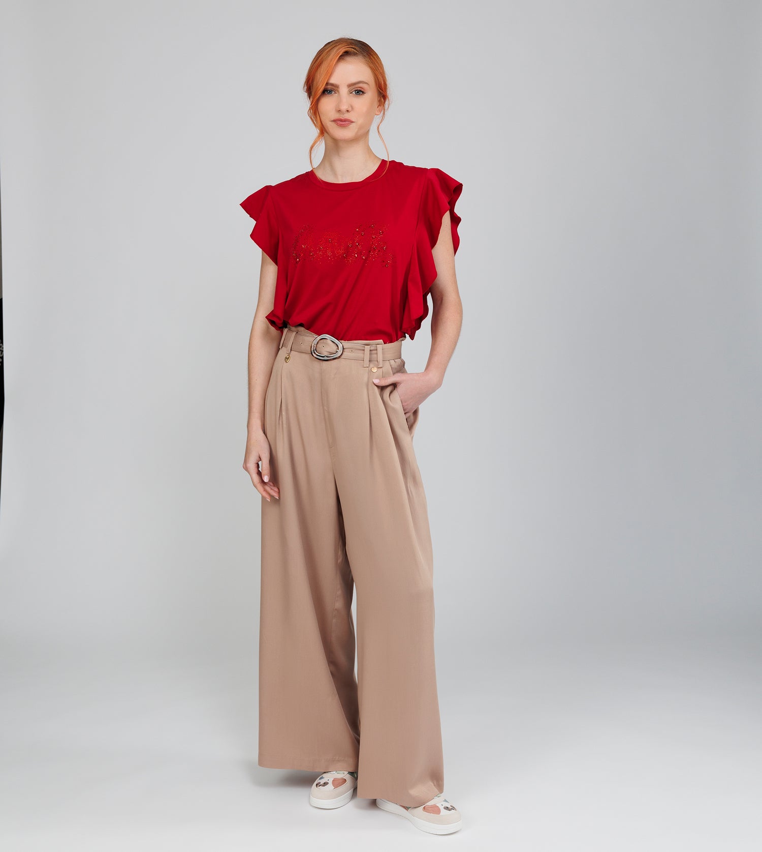 Pantalon couleur taupe