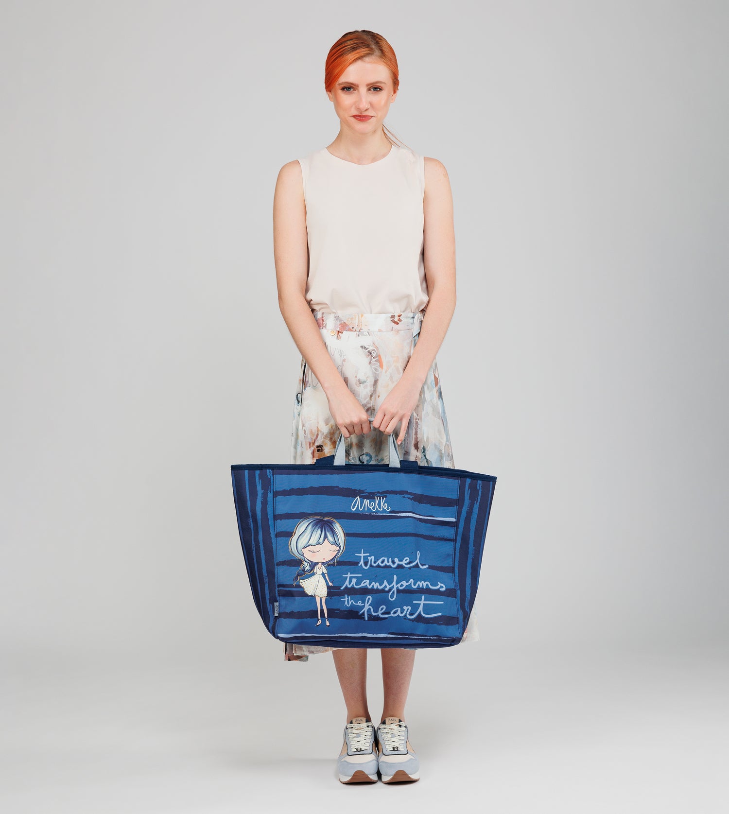 Grand sac de plage bleu