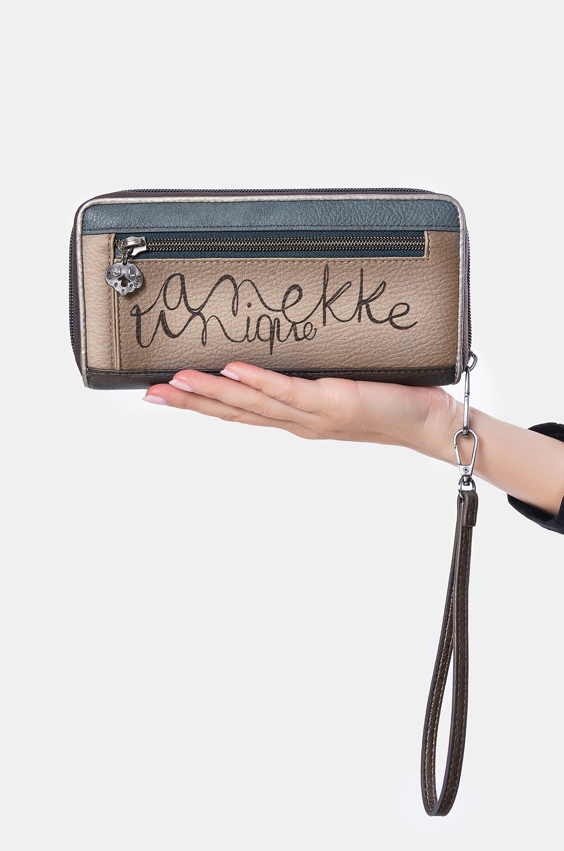 Portefeuille à motifs RFID grand Manifesto