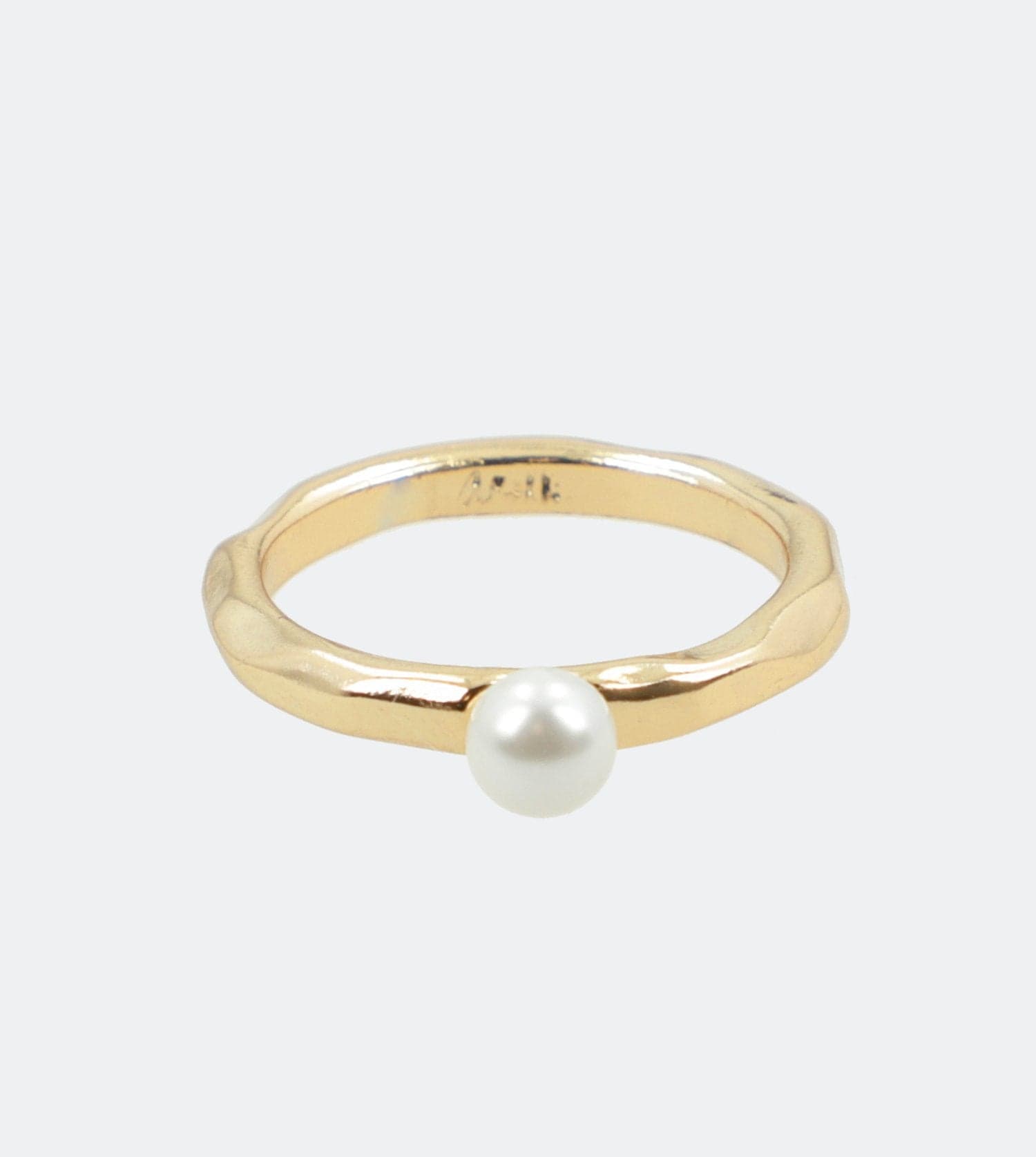 Anneau d'or avec Fehu Pearl