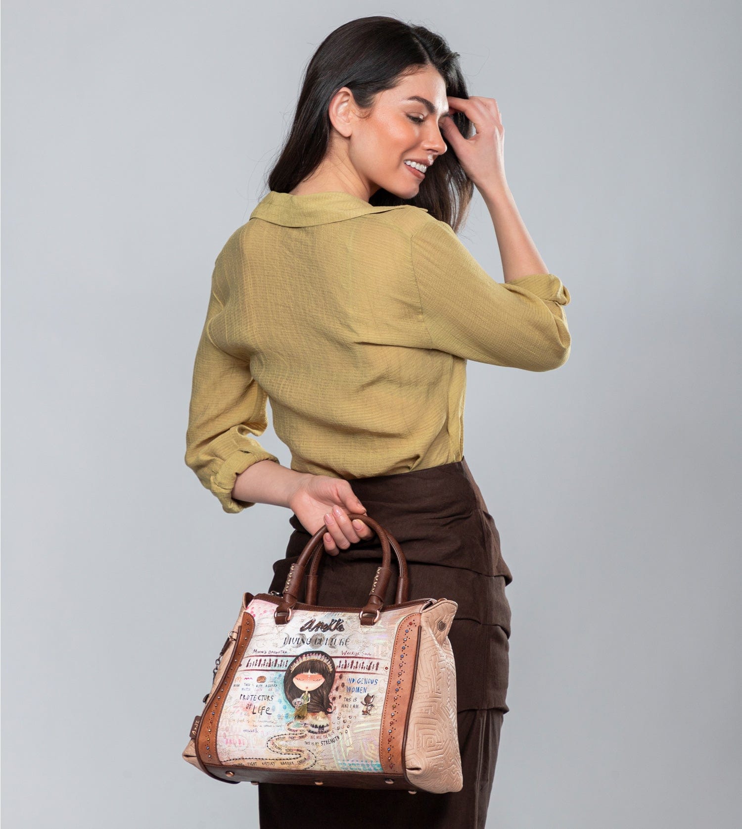 Menire grand sac à bandoulière avec bretelles