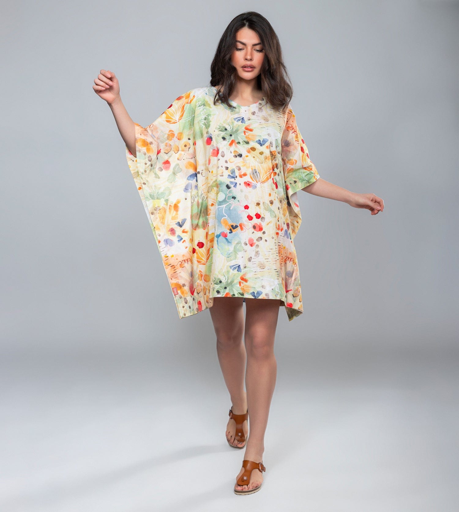 Kaftan imprimé de la nature