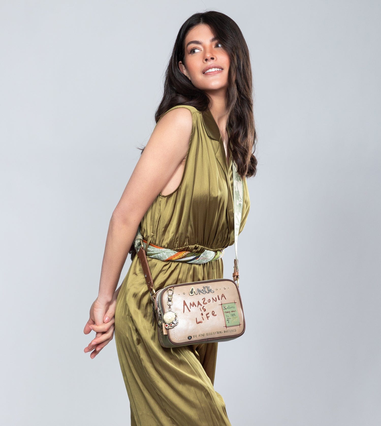 Sac à bandoulière papillon avec doubles compartiments