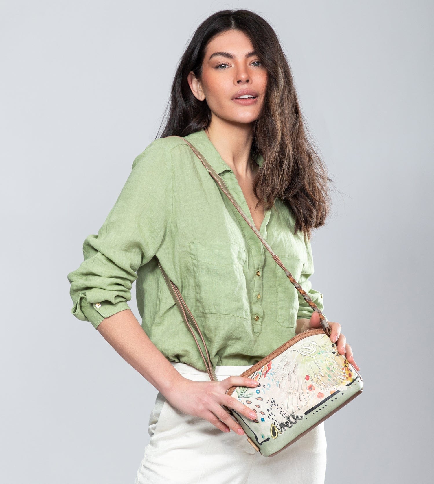 Sac à bandoulière papillon avec triple compartiments