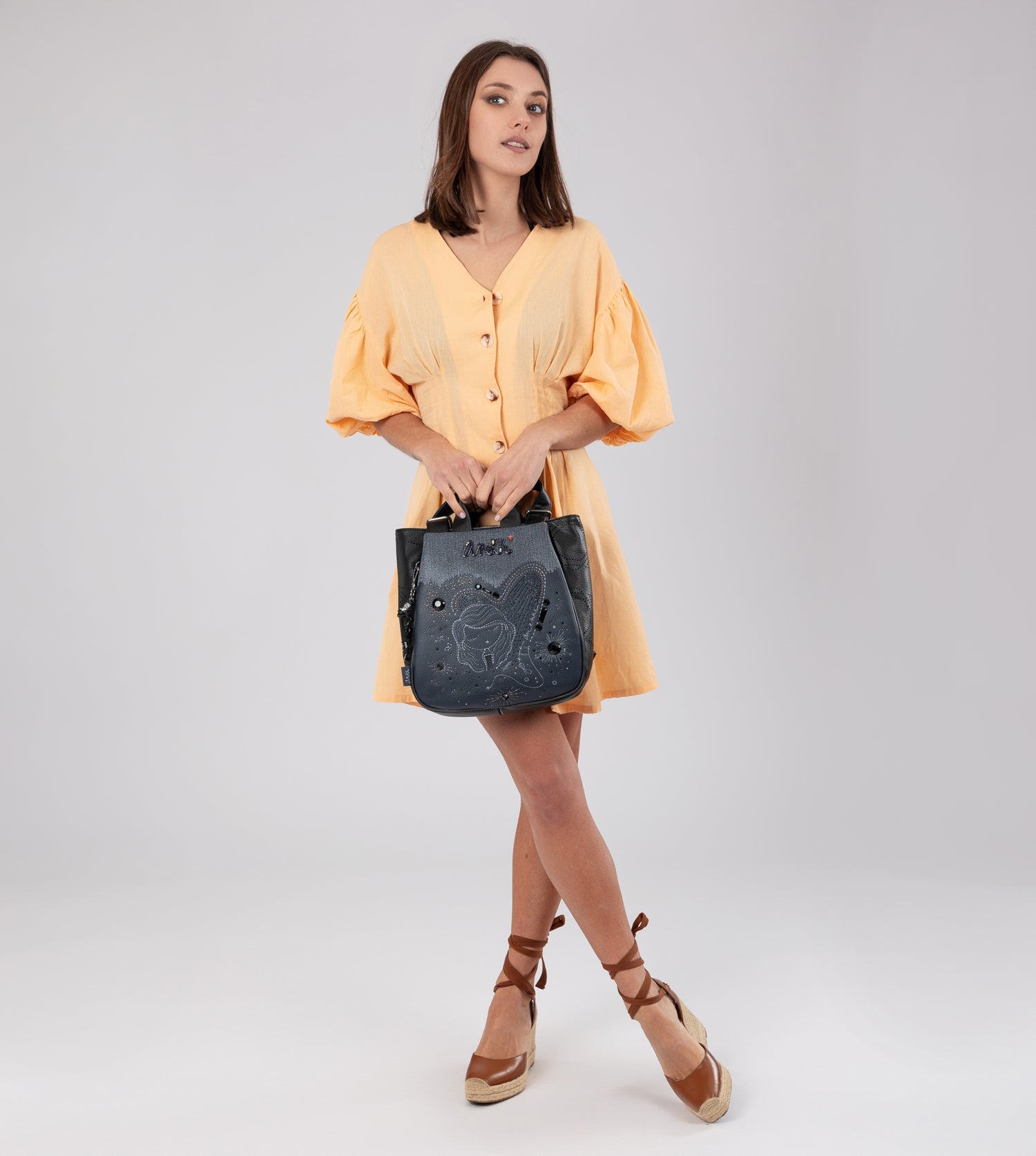 Sac à dos format moyen bleu marine Studio