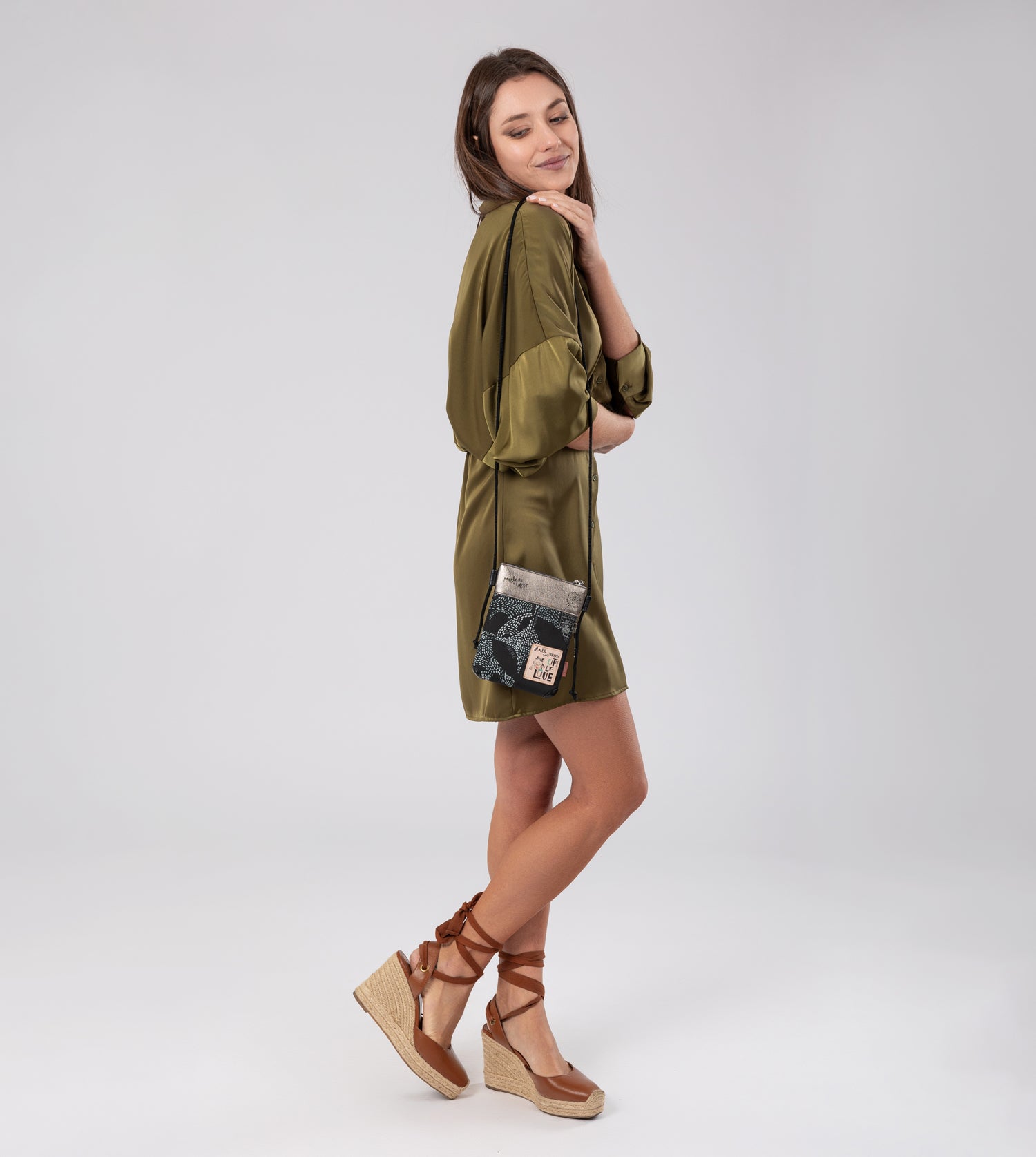 Mini sac bandoulière Nature Sixties
