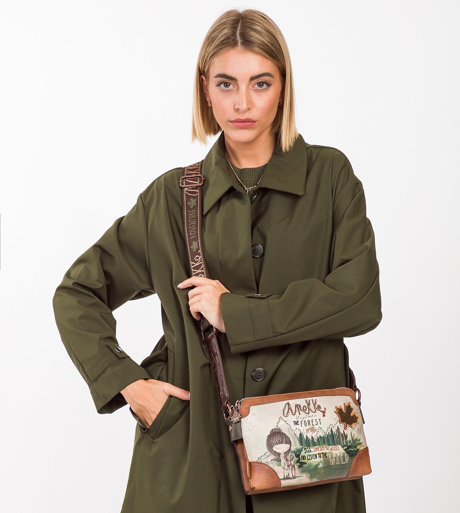 Le sac à bandoulière à double compartiment forêt