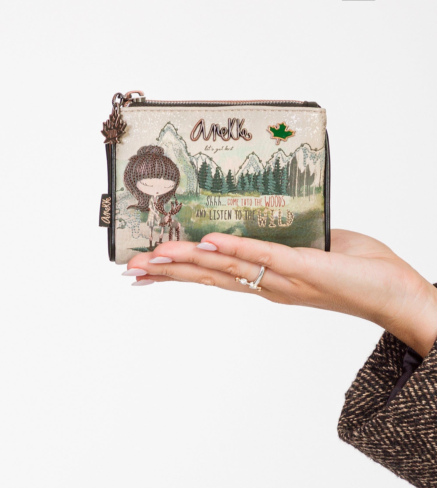 Le petit portefeuille de matériaux flexibles de forêt