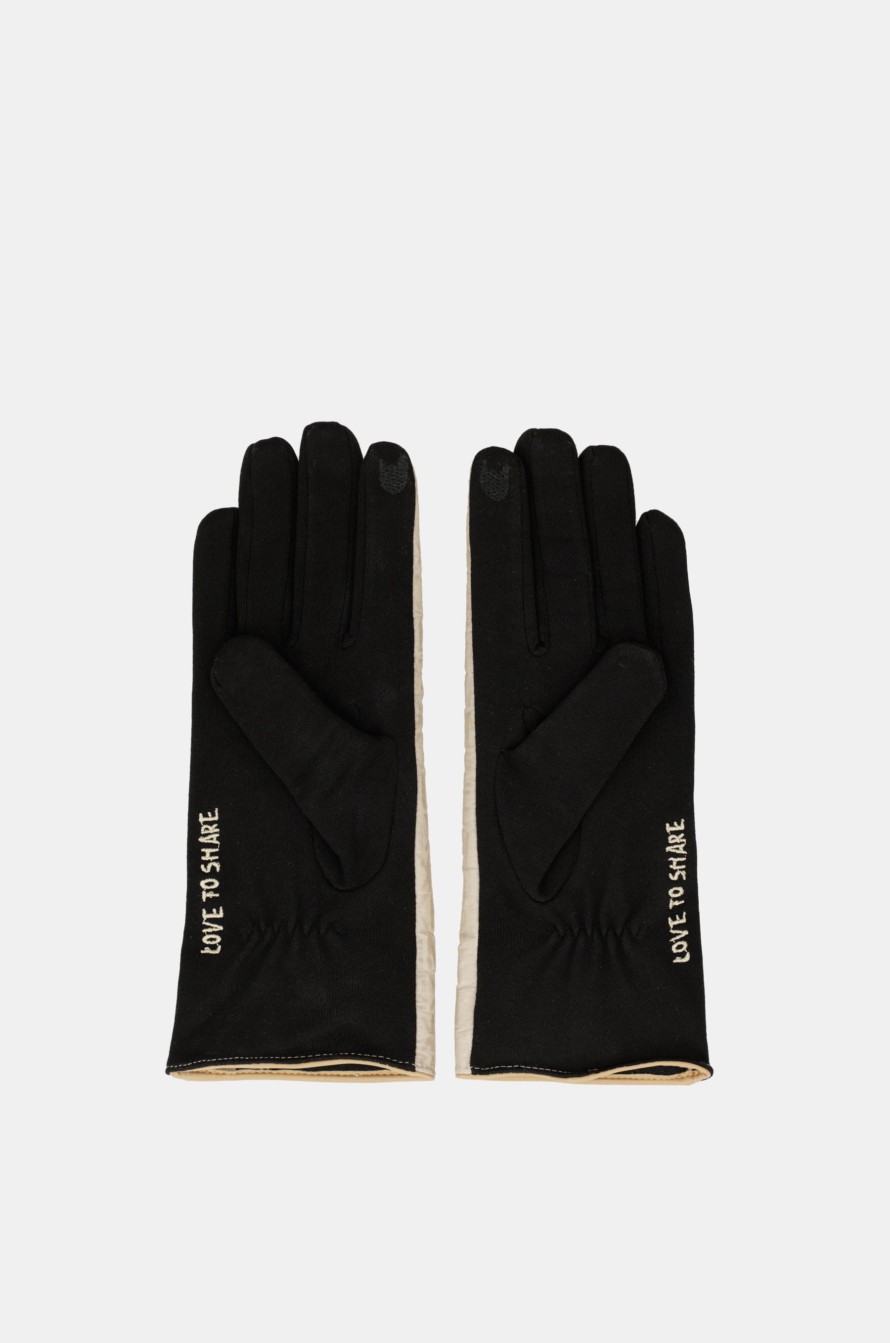 Gants Contemporary noir et beige