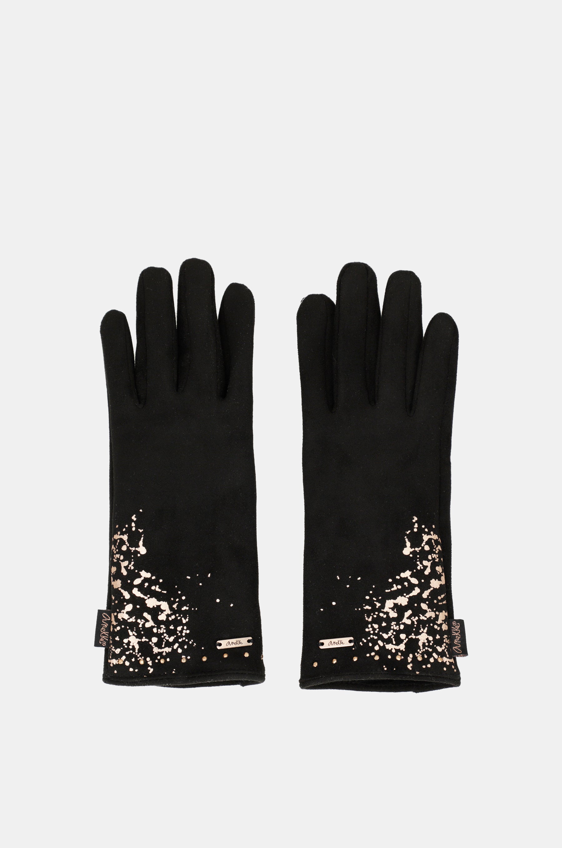 Gants doublés en polaire noirs