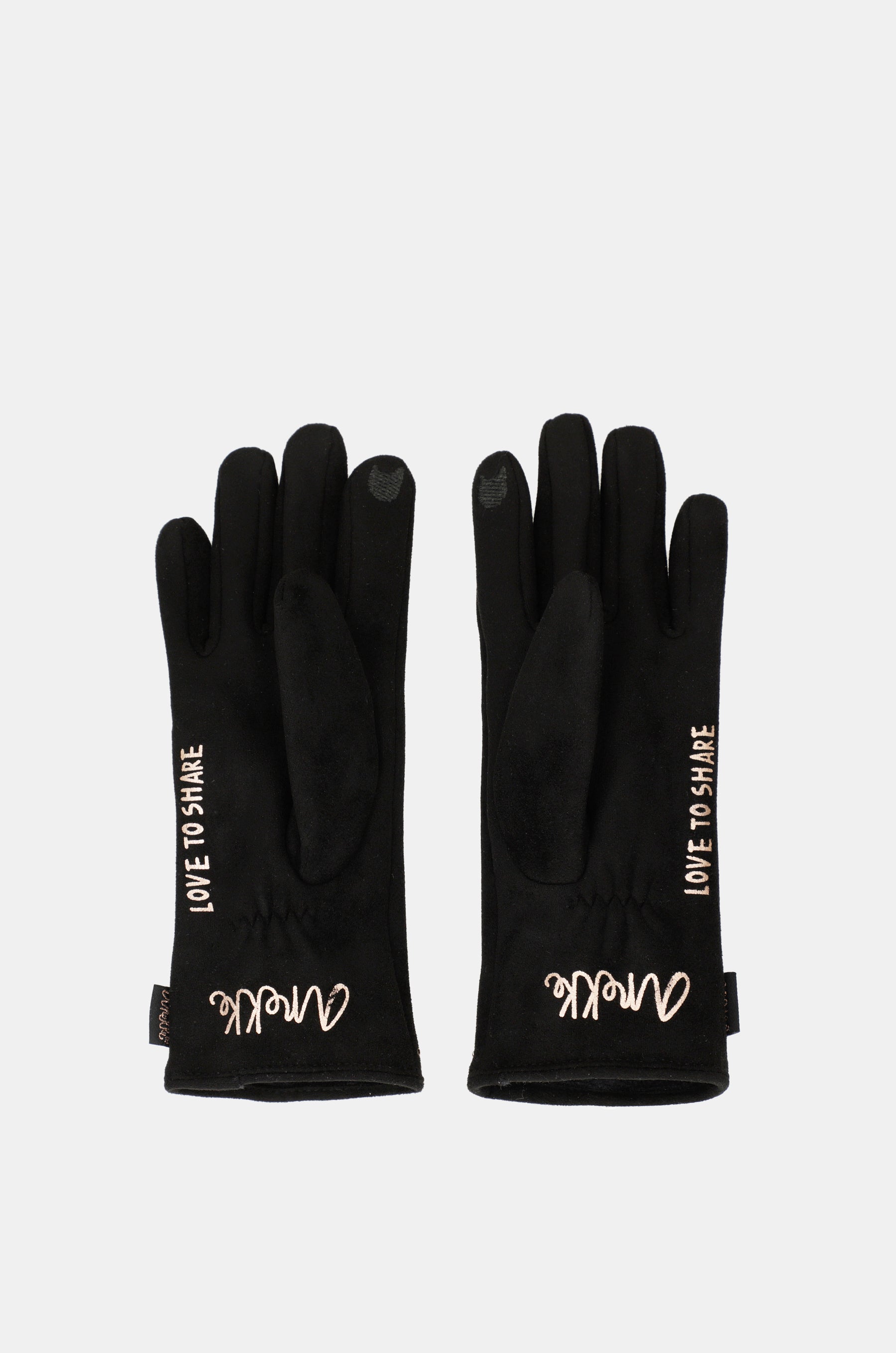 Gants doublés en polaire noirs