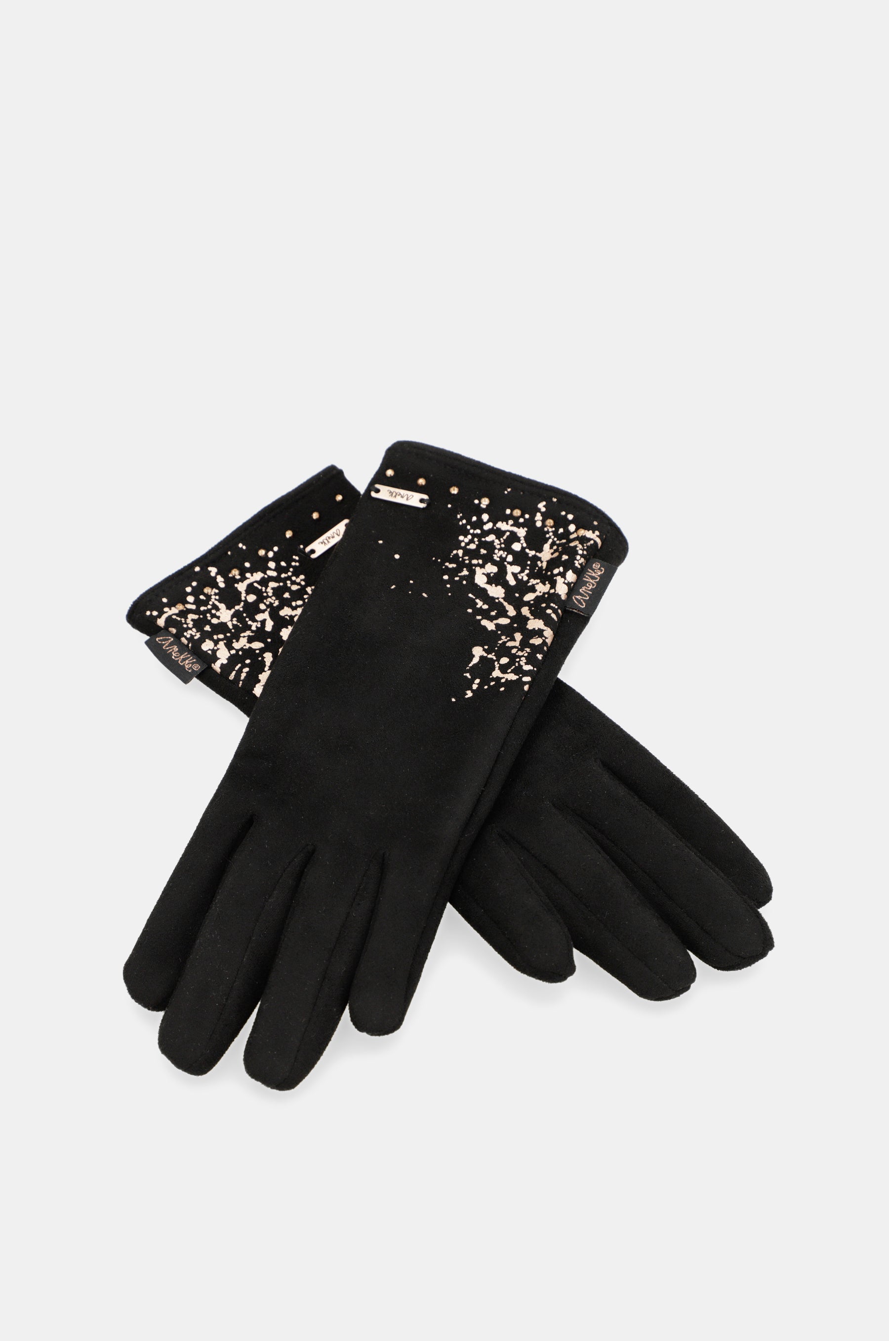 Gants doublés en polaire noirs