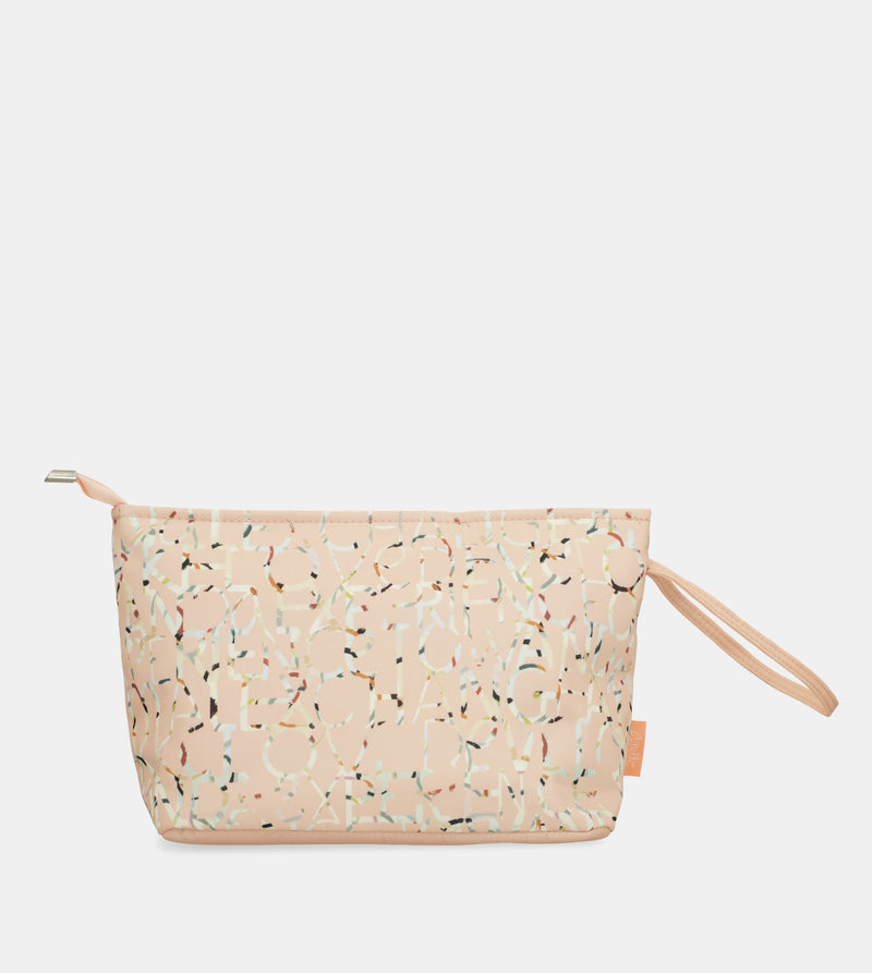 Grand sac de plage rose imprimé