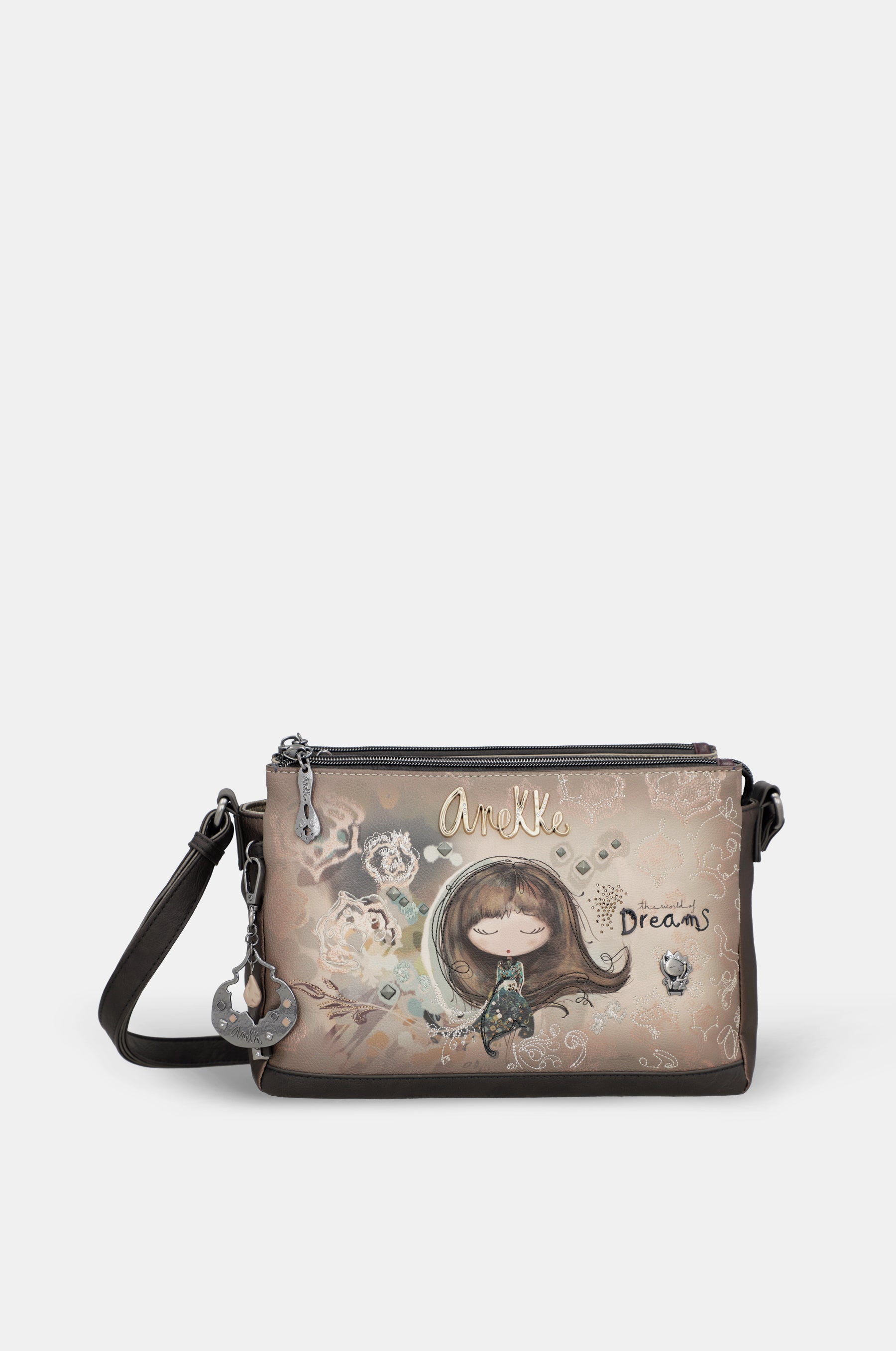 Sac bandoulière à motifs 3 compartiments Real