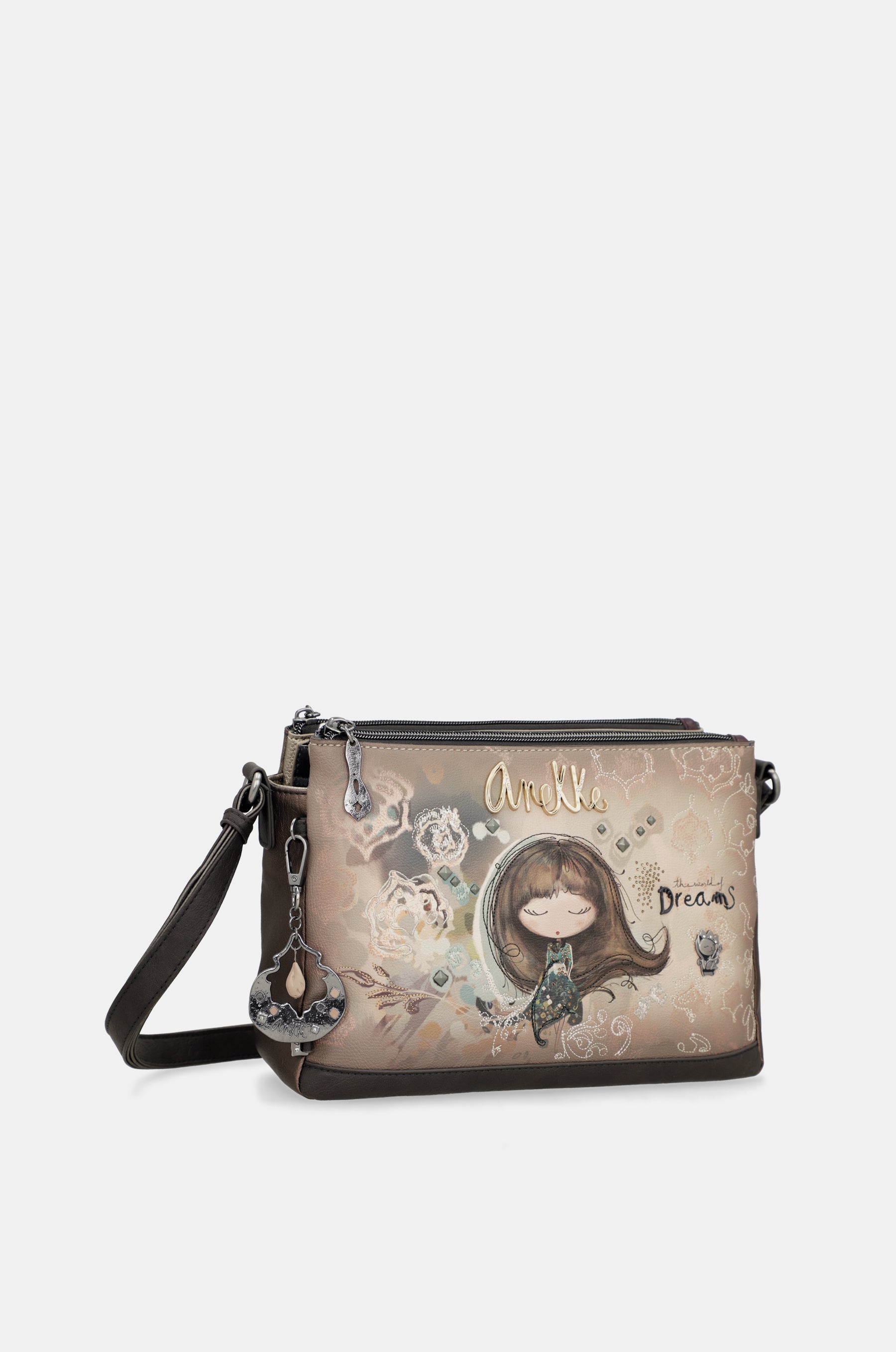 Sac bandoulière à motifs 3 compartiments Real